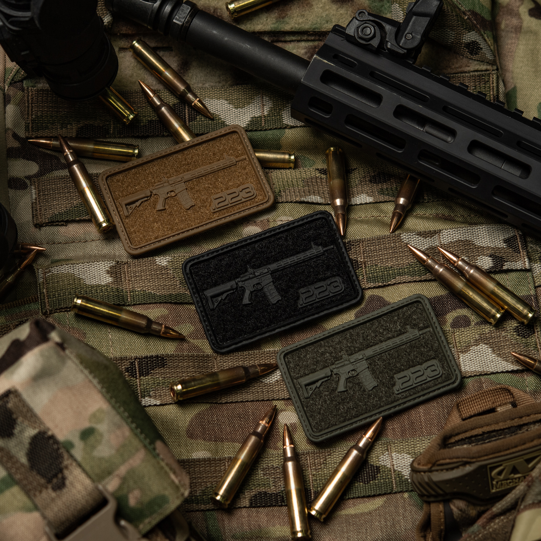 M-Tac нашивка AR-15 Velcro/PVC Black — 12