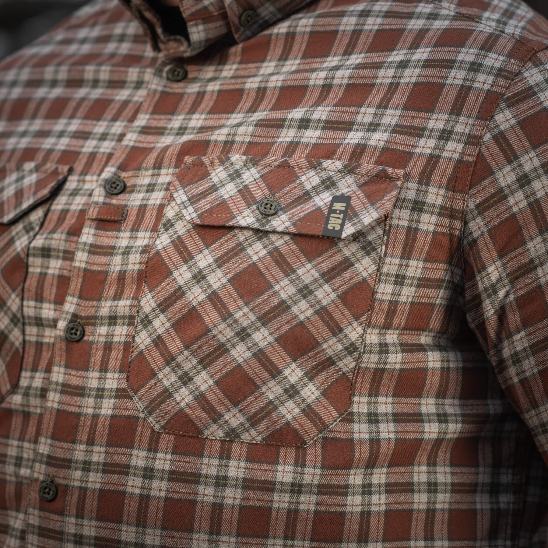 M-Tac рубашка Lumberjack Cotton Shirt Brown/Grey — 19