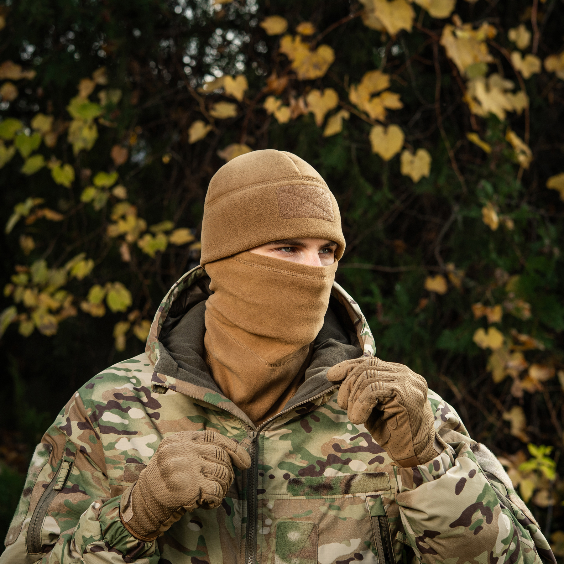 M-Tac шапка Watch Cap Elite флис (320г/м2) с липучкой Coyote Brown — 17