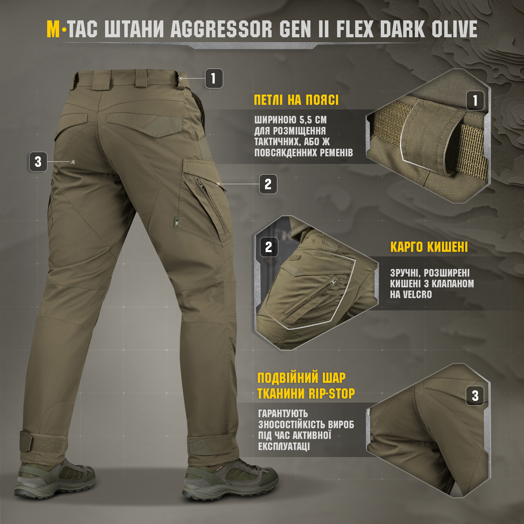 M-Tac брюки Aggressor Gen II Flex Dark Olive — 10