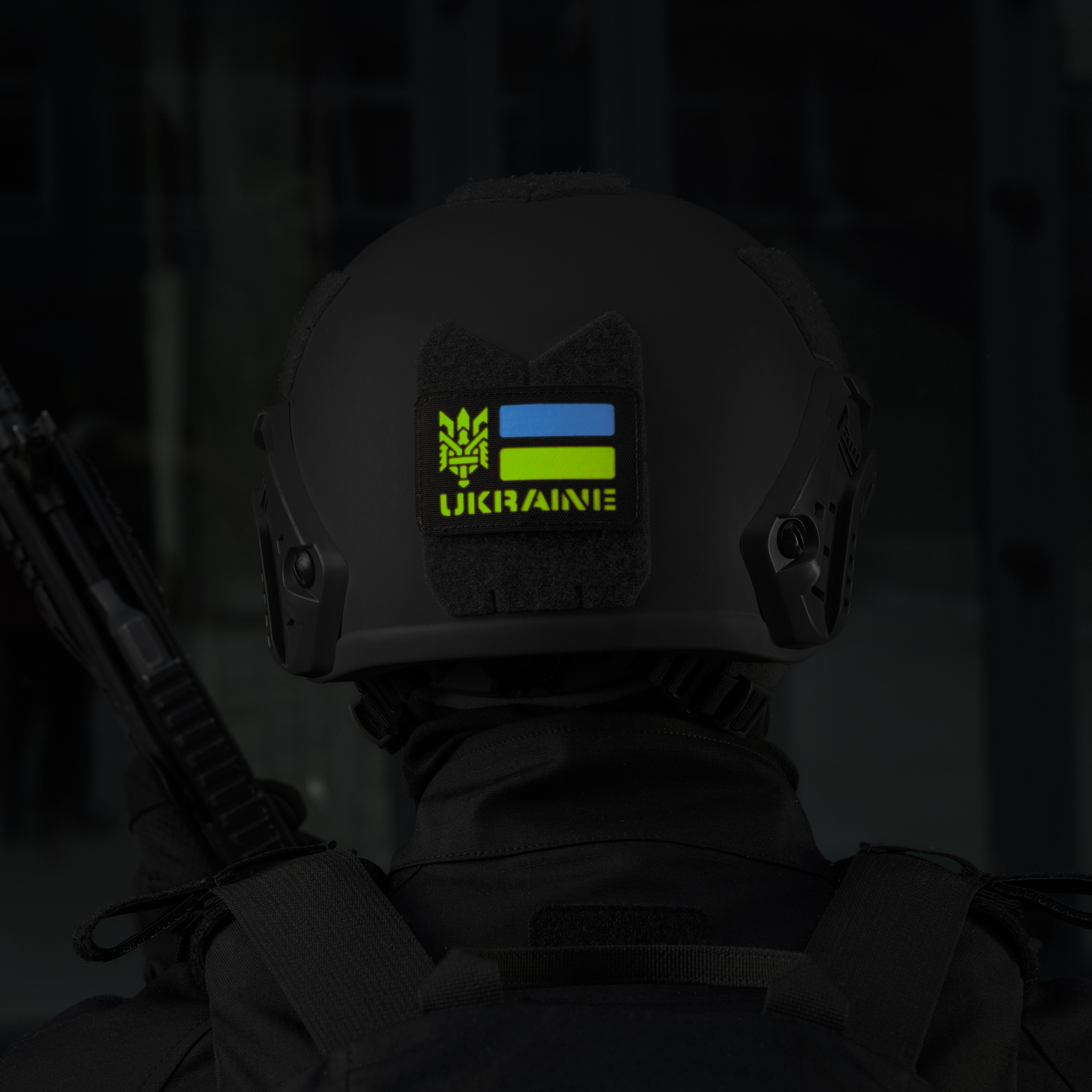 M-Tac нашивка Ukraine (с Тризубом) Laser Cut Black/Yellow/Blue/GID — 15
