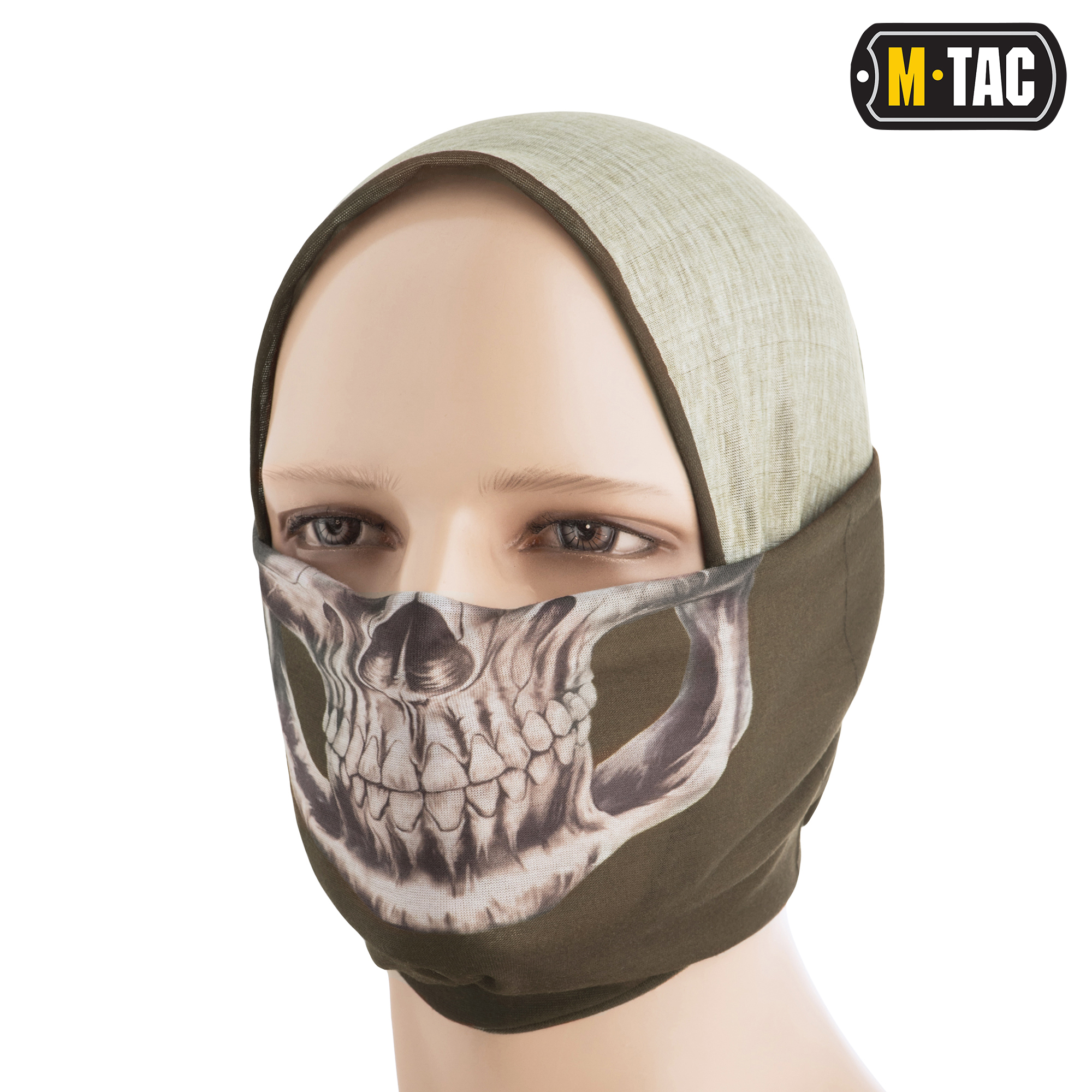 M-Tac шарф-труба облегченный Reaper Skull Olive — 4