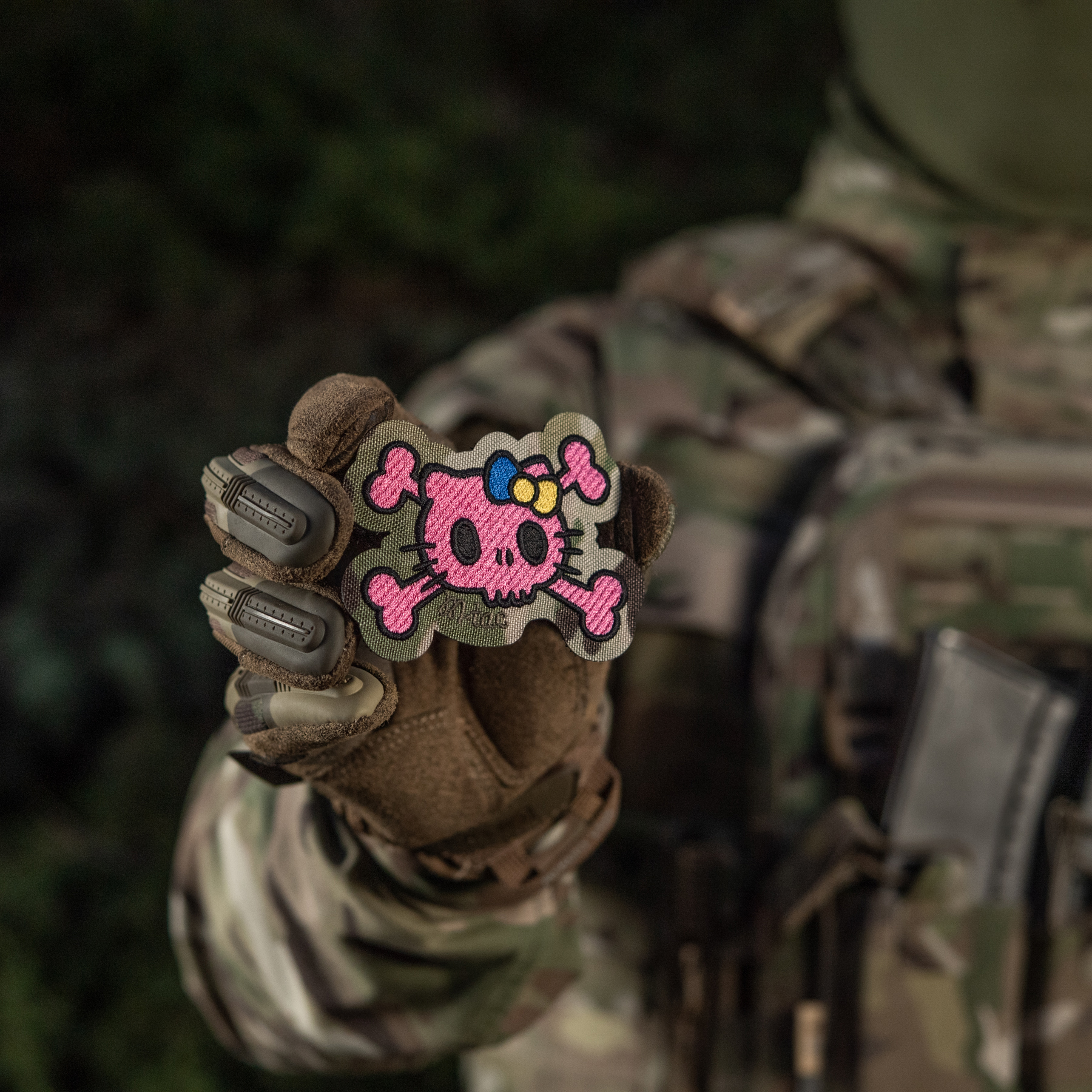 M-Tac нашивка KITTY (вышивка) Pink/Multicam — 10