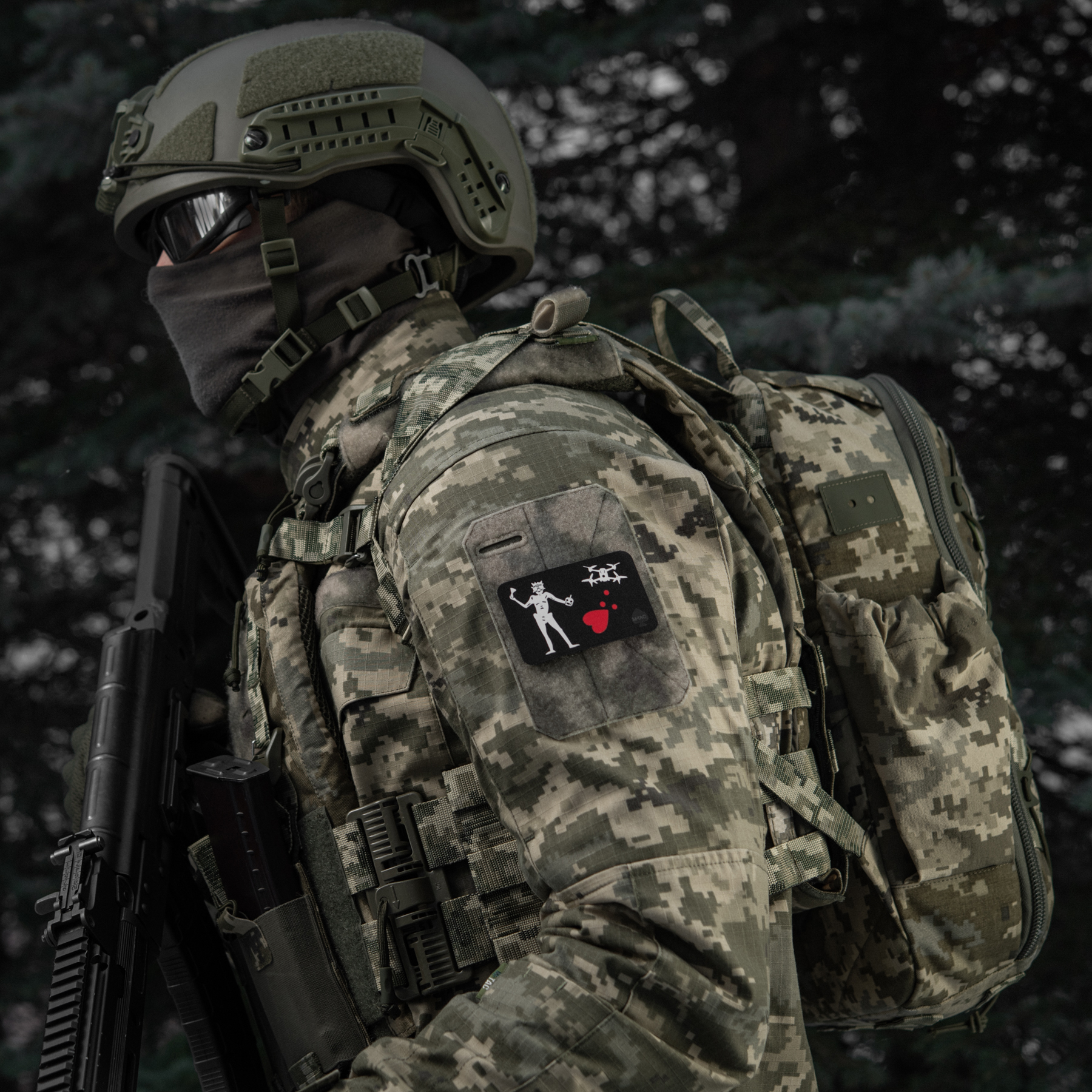 M-Tac нашивка прапор Чорна Борода Дрон Black — 8