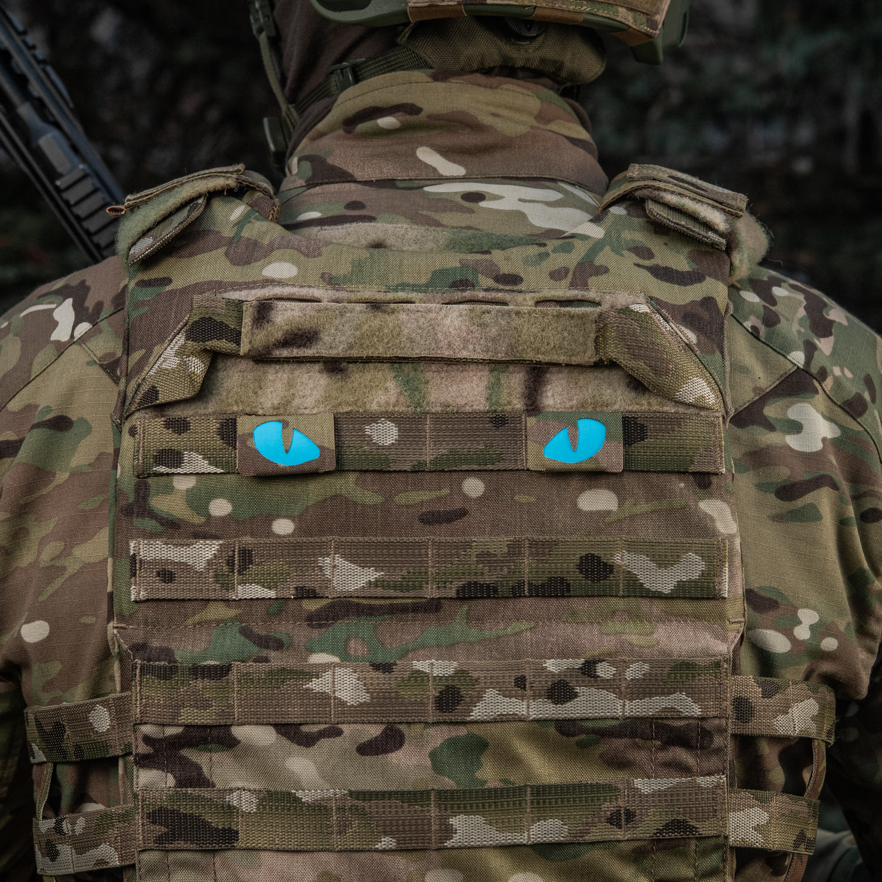 M-Tac нашивка Tiger Eyes Laser Cut (пара) Multicam/Blue/GID — 13