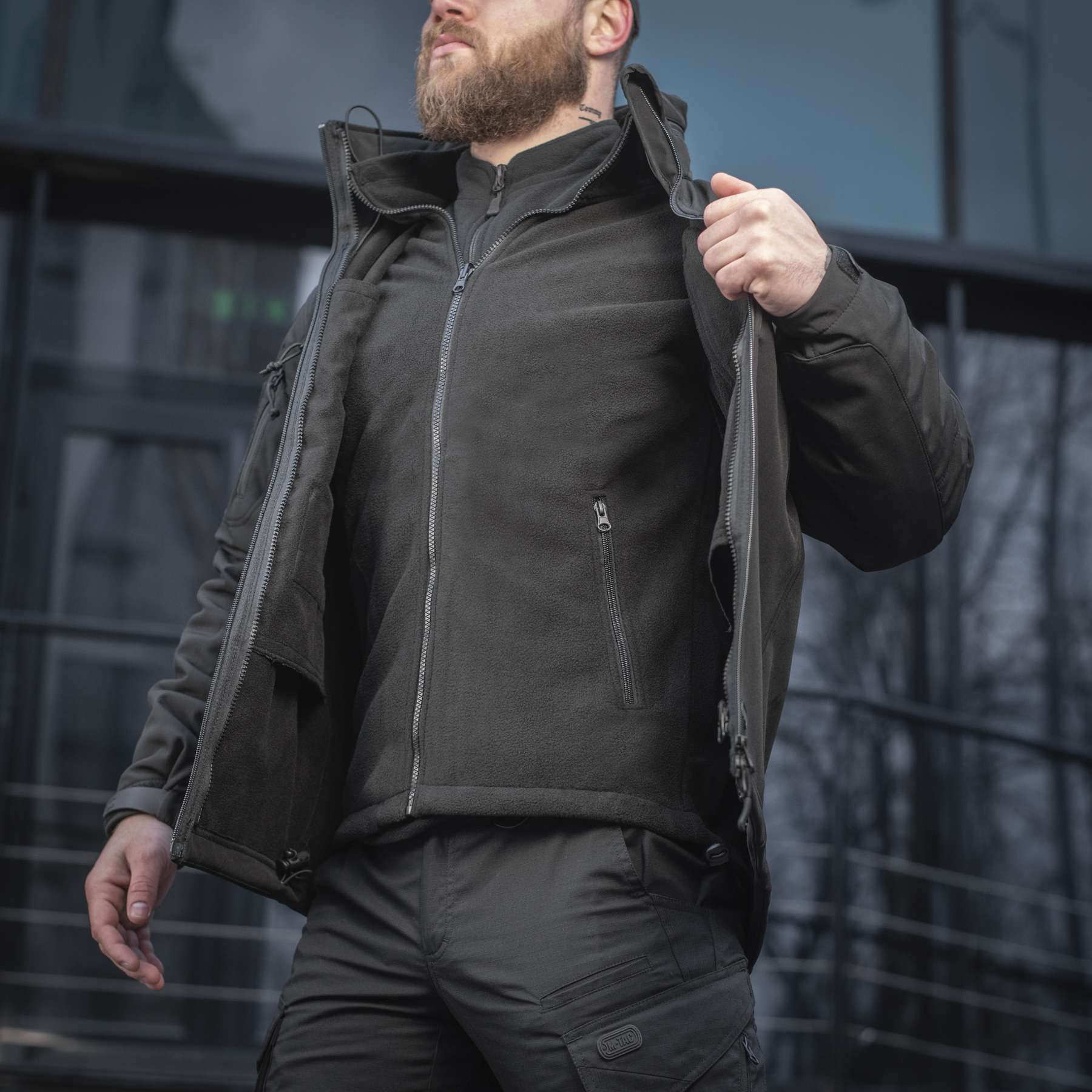 M-Tac куртка Soft Shell с подстежкой Black — 16