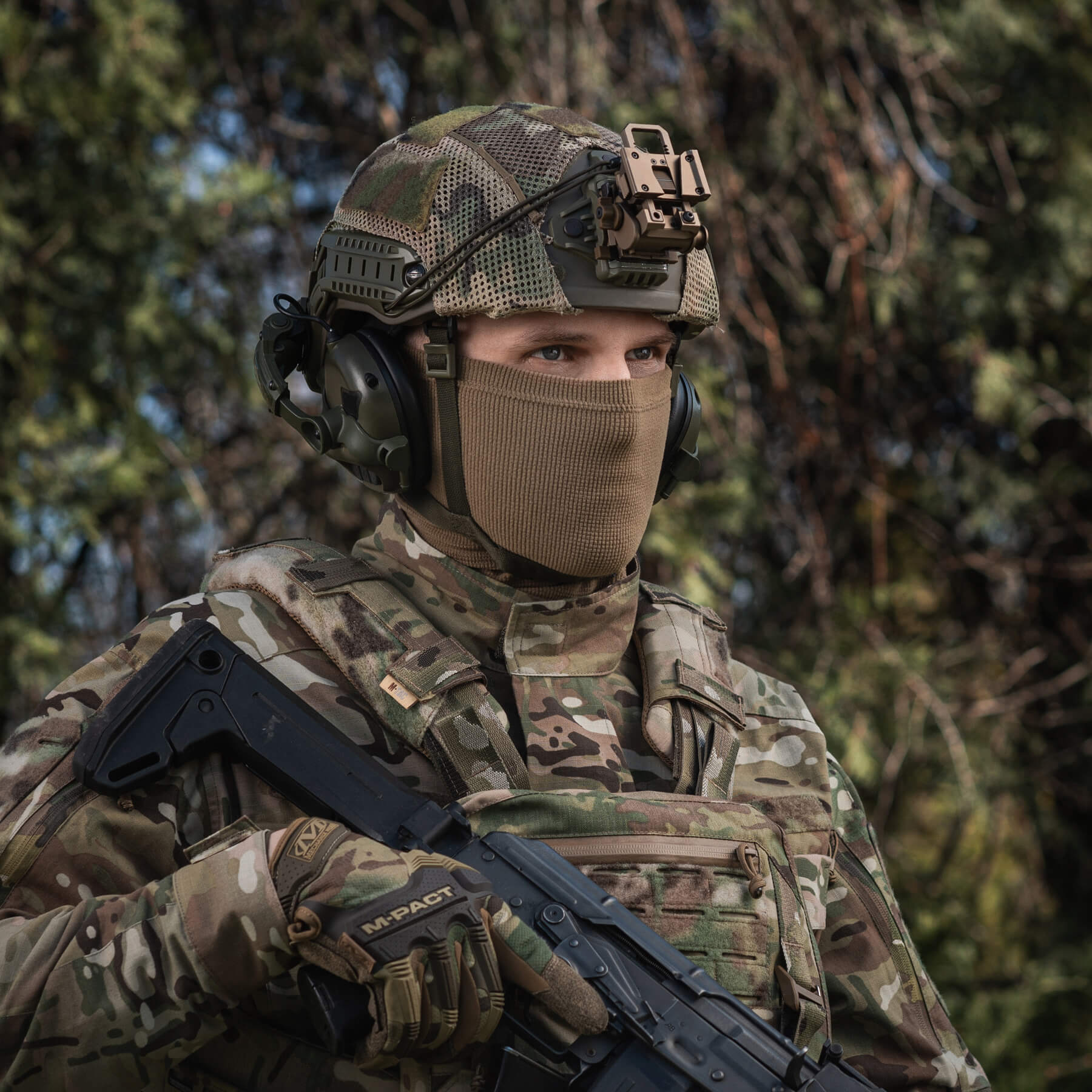 M-Tac шарф-труба анатомический микрофлис рип-стоп Tan — 9