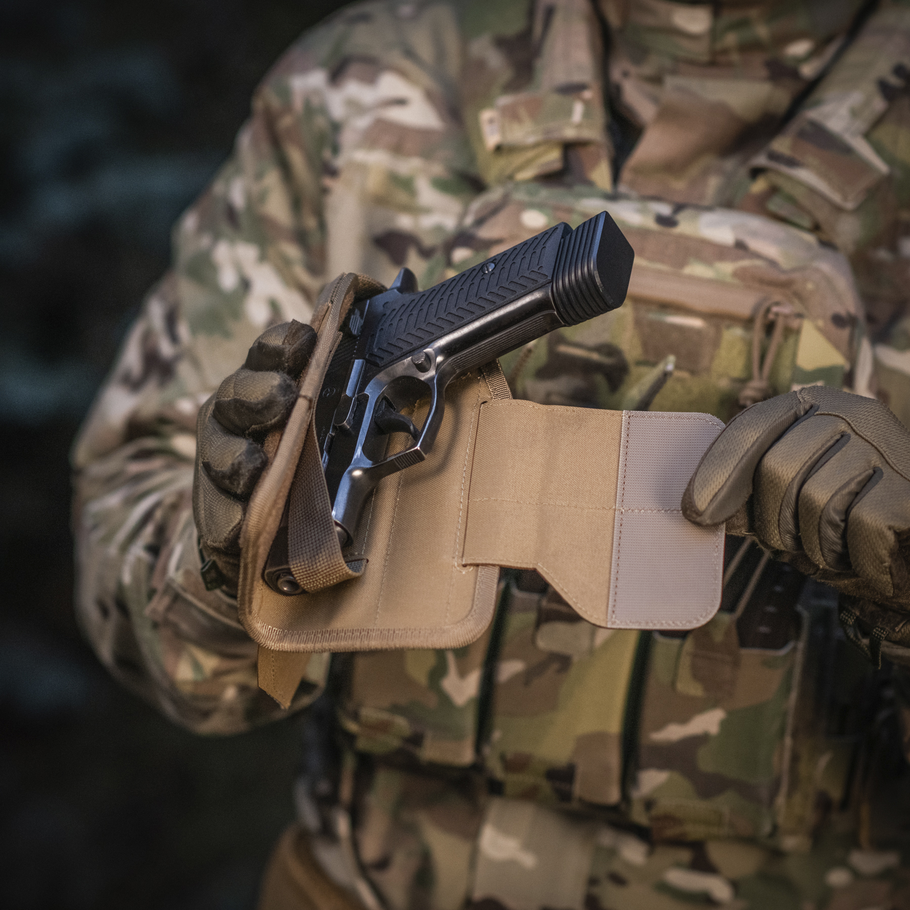 M-Tac кобура универсальная Elite Left Coyote — 26