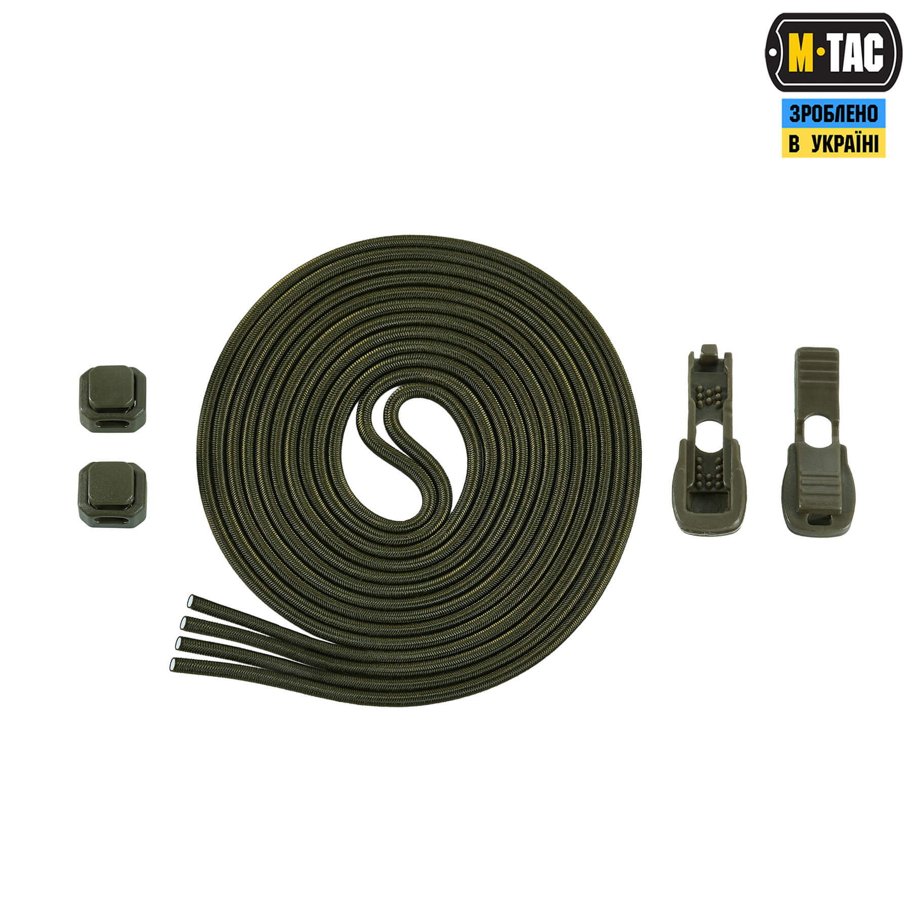 M-Tac шнурки Elastic Shoelaces OD Green 120 см — 2