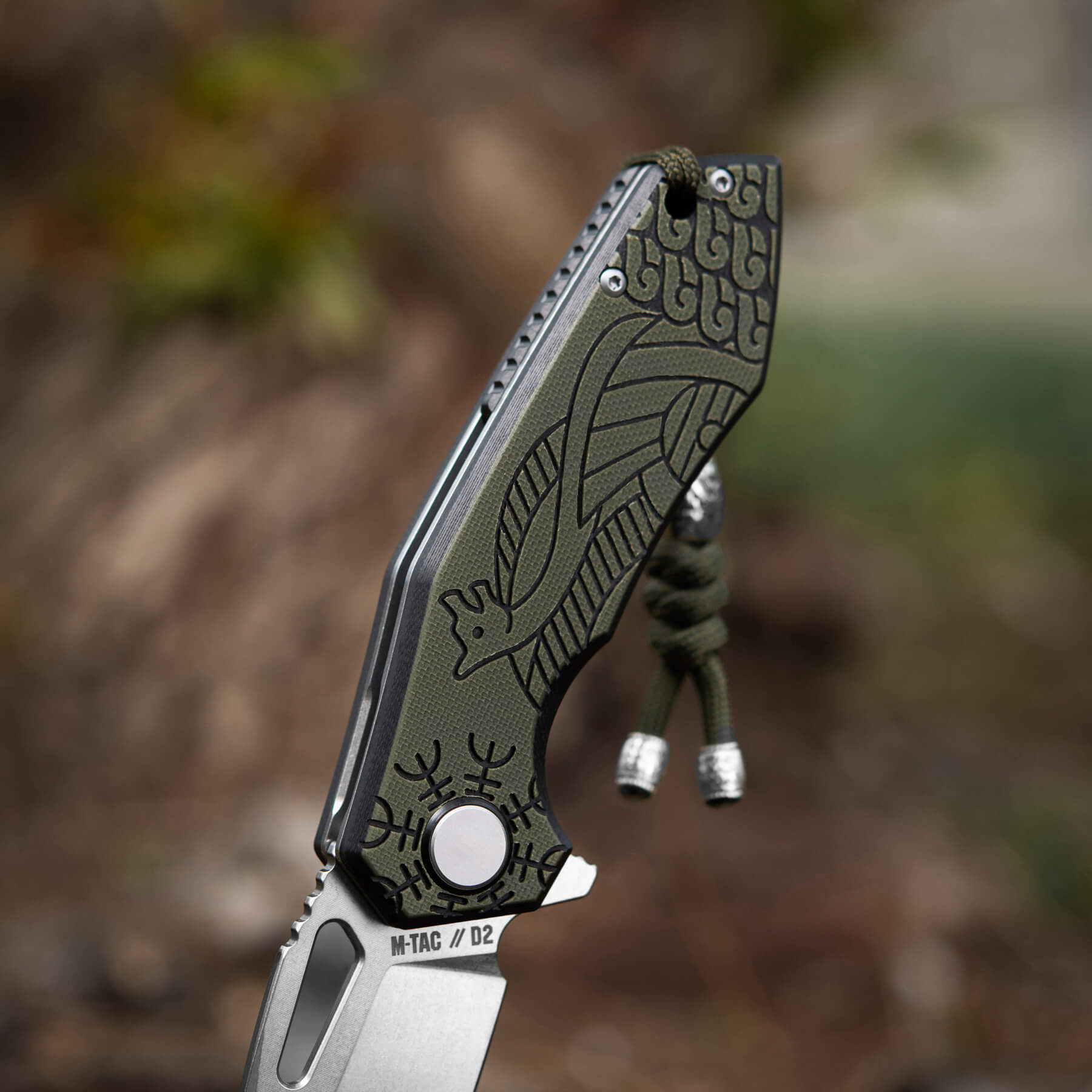 M-Tac нож складной Type 12 Scandinavian Stonewash Black/Olive — 16