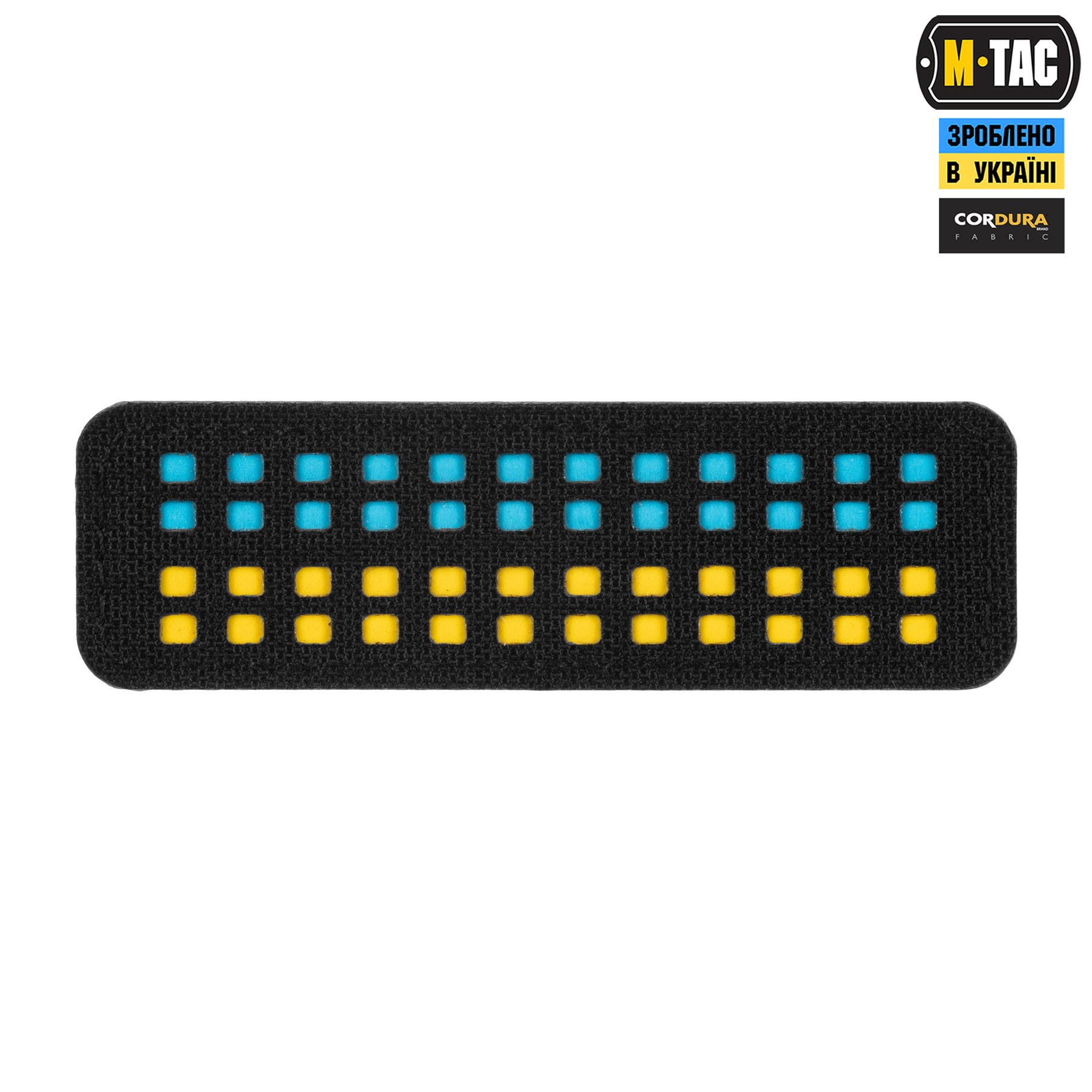 M-Tac нашивка флаг Украины 25х80 Laser Cut Black/Yellow/Blue/GID — 2