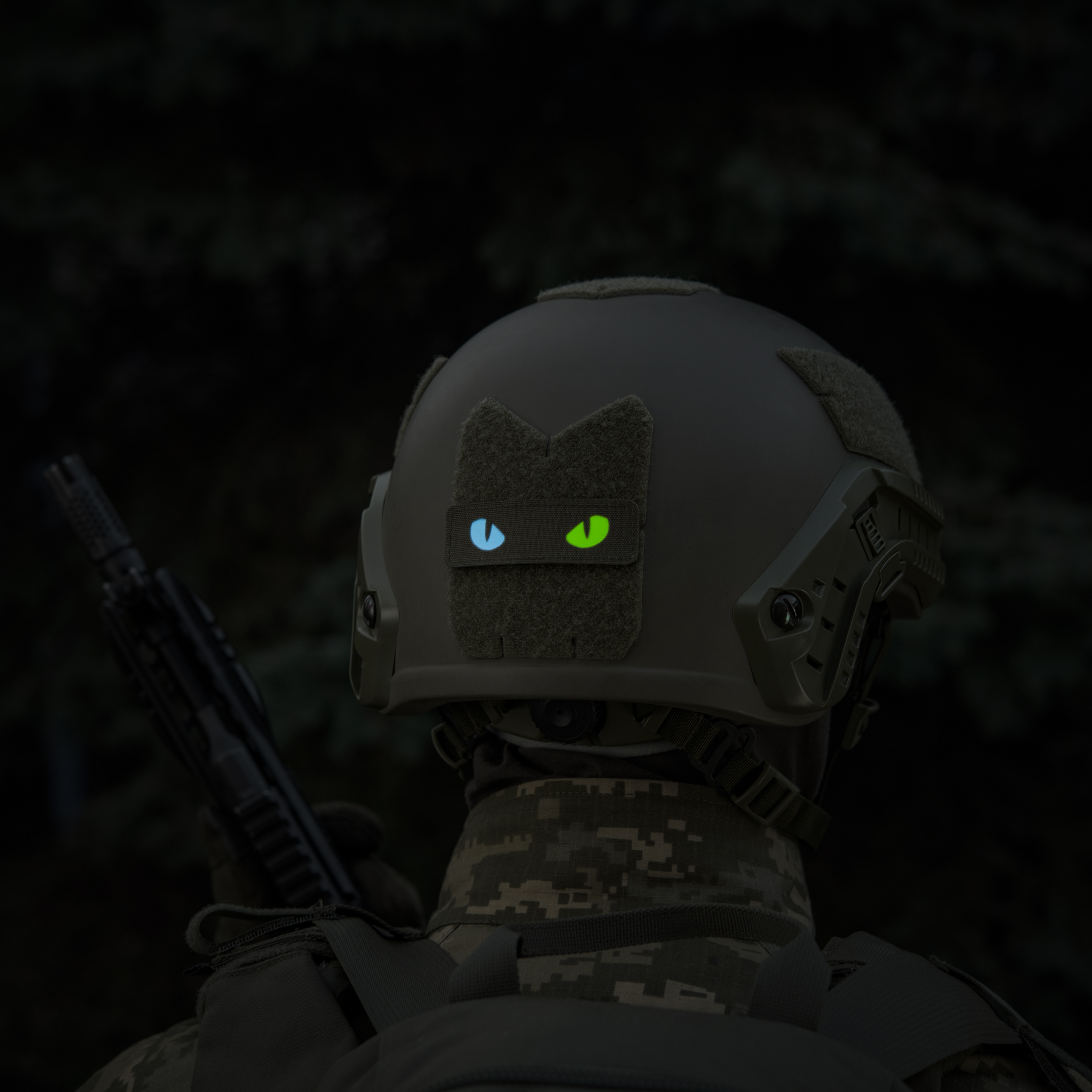 M-Tac нашивка Cat Eyes Laser Cut Ranger Green/Yellow/Blue/GID — 6