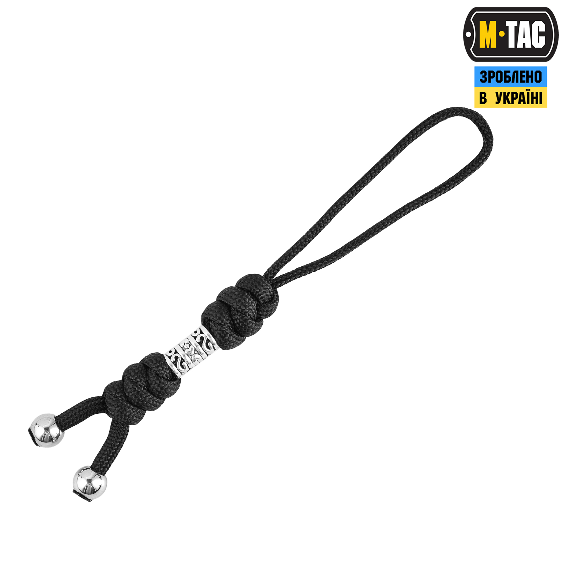 M-Tac темляк Zeus Black&Silver — 2