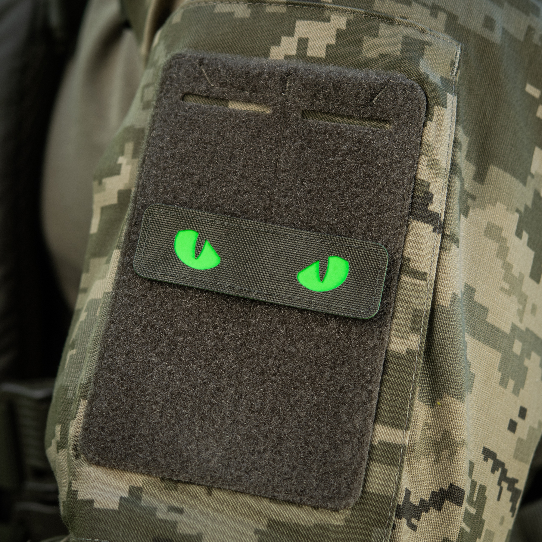 M-Tac нашивка Cat Eyes Laser Cut Ranger Green/Green/GID — 13