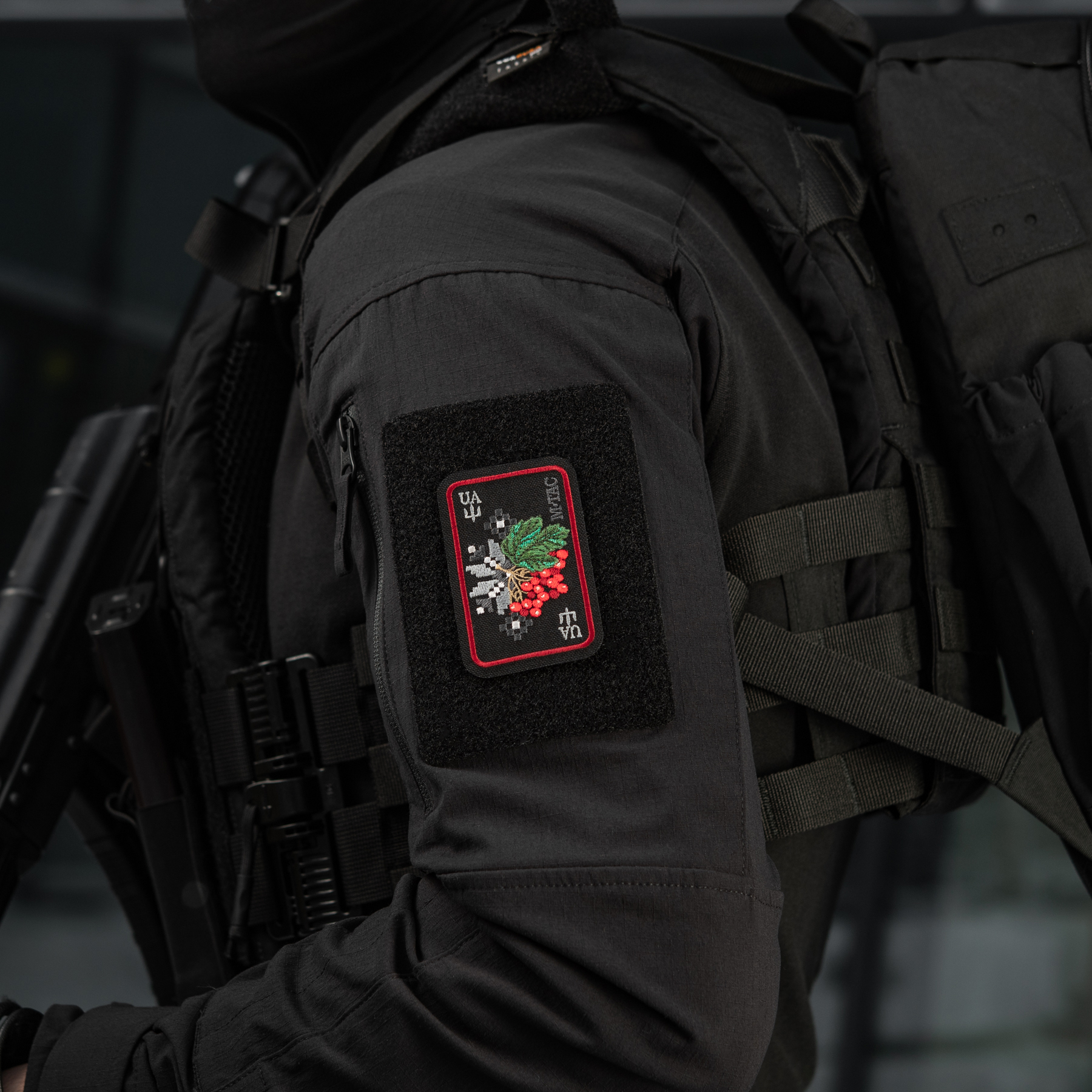M-Tac нашивка Орнамент Калина (вышивка) Black/Red — 8