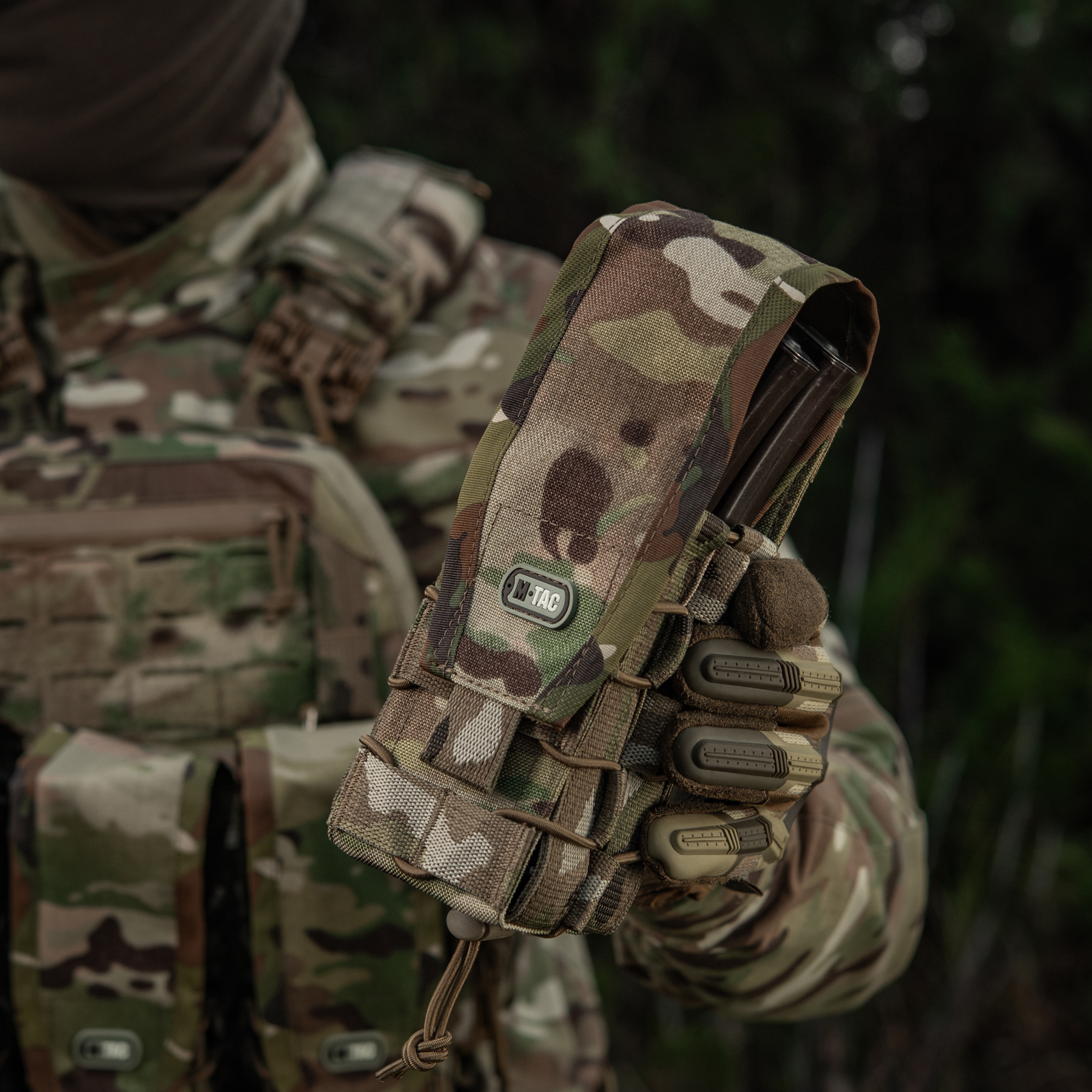M-Tac подсумок для АК двойной с клапаном Gen.3 Multicam — 22