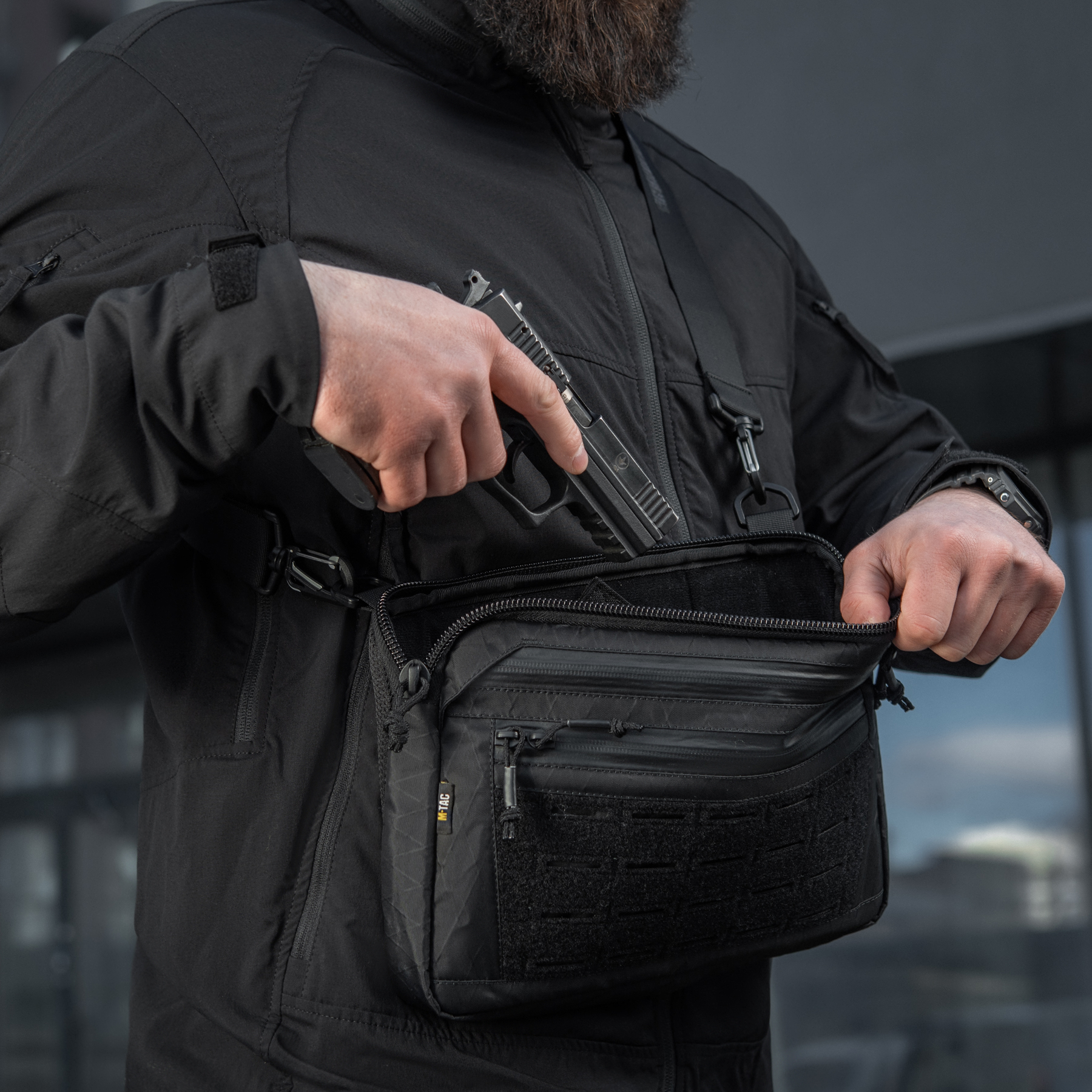M-Tac сумка Admin Bag Medium X-Pac Elite з липучкою Black — 32