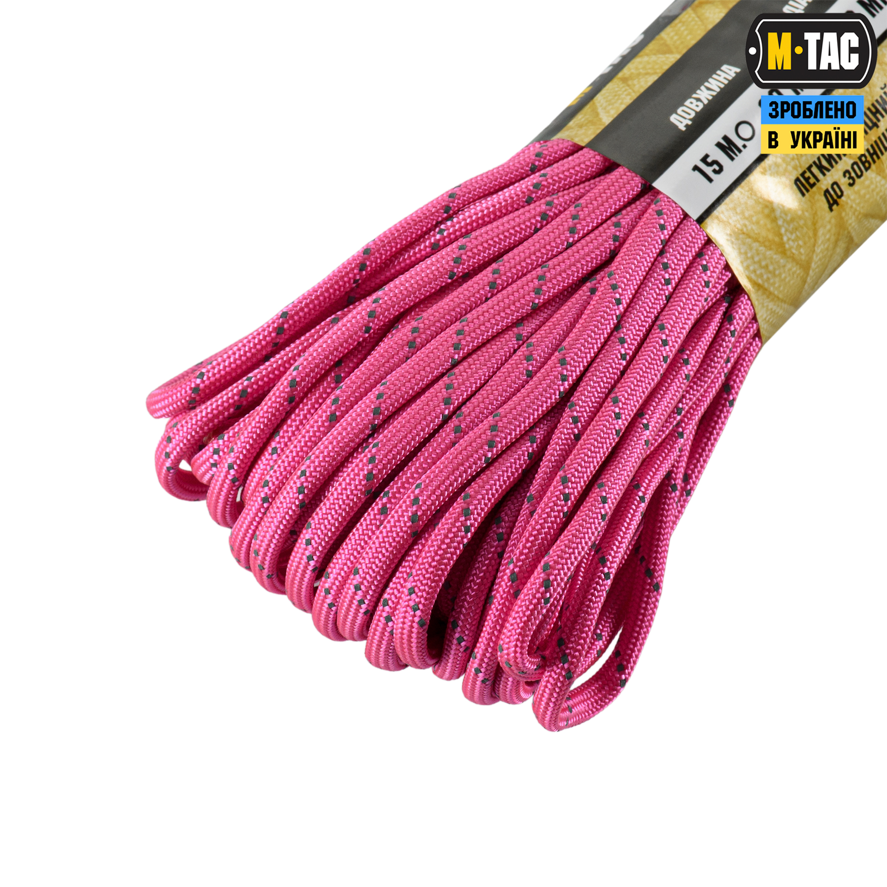 M-Tac паракорд 550 type III 30m Neon Pink Reflective — 4