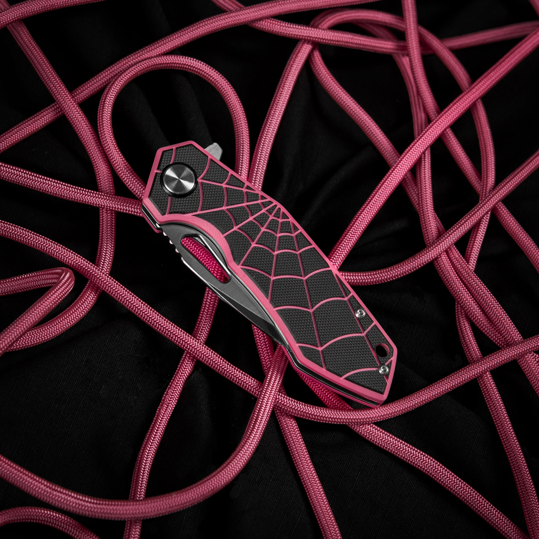 M-Tac нож складной Type 12 Spider Web Black/Pink/Steel — 12