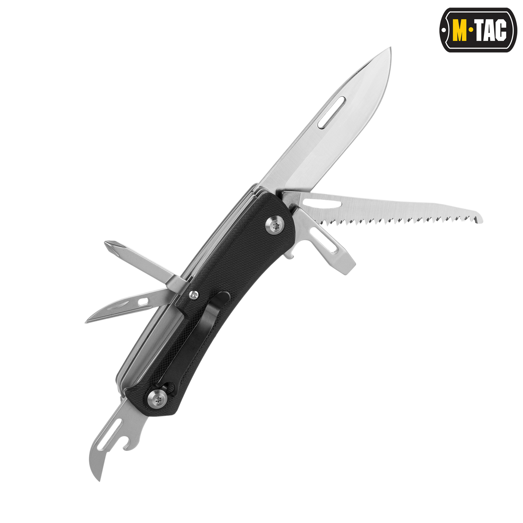 M-Tac нож складной Type 9 (6 инструментов) Black/Steel — 3