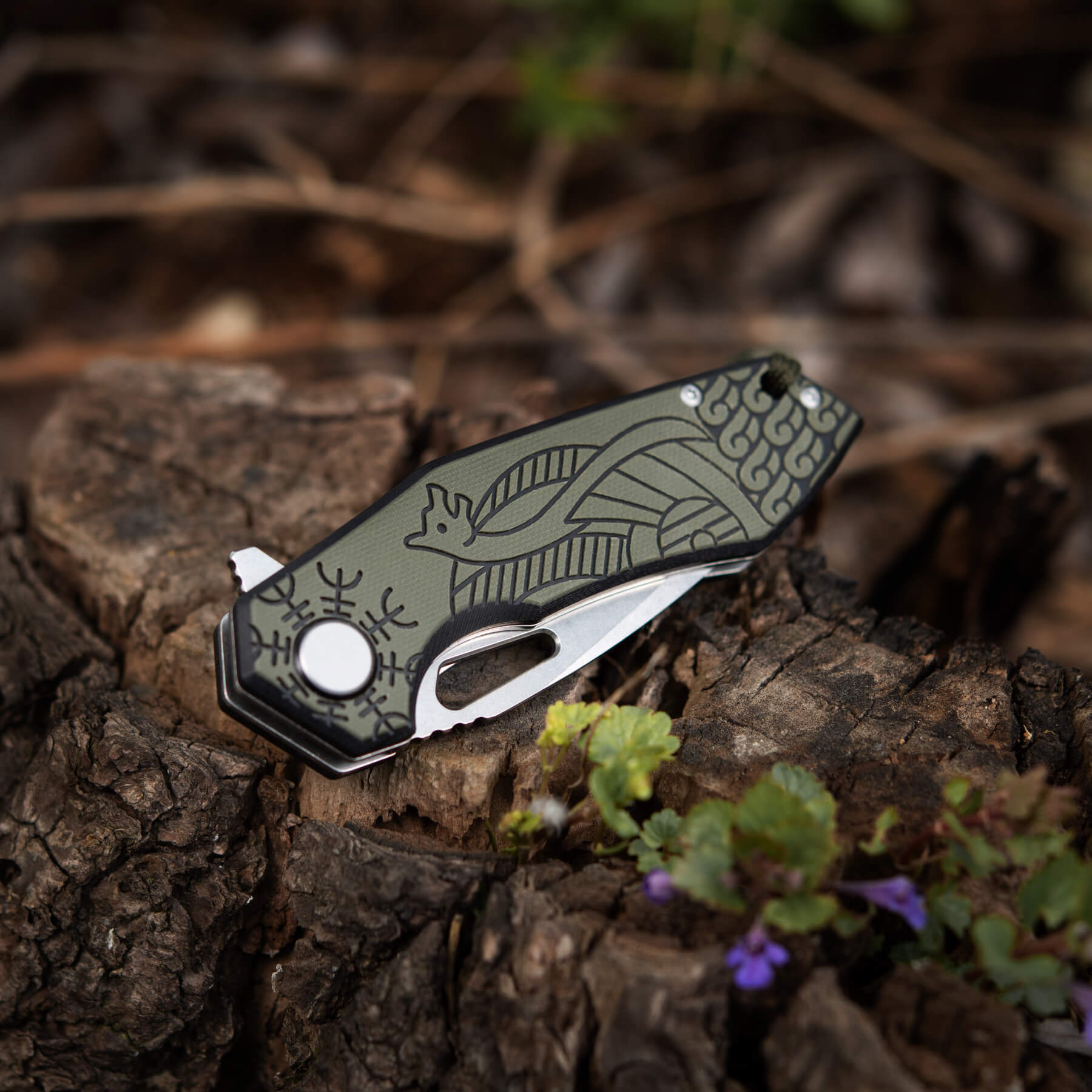 M-Tac нож складной Type 12 Scandinavian Stonewash Black/Olive — 29