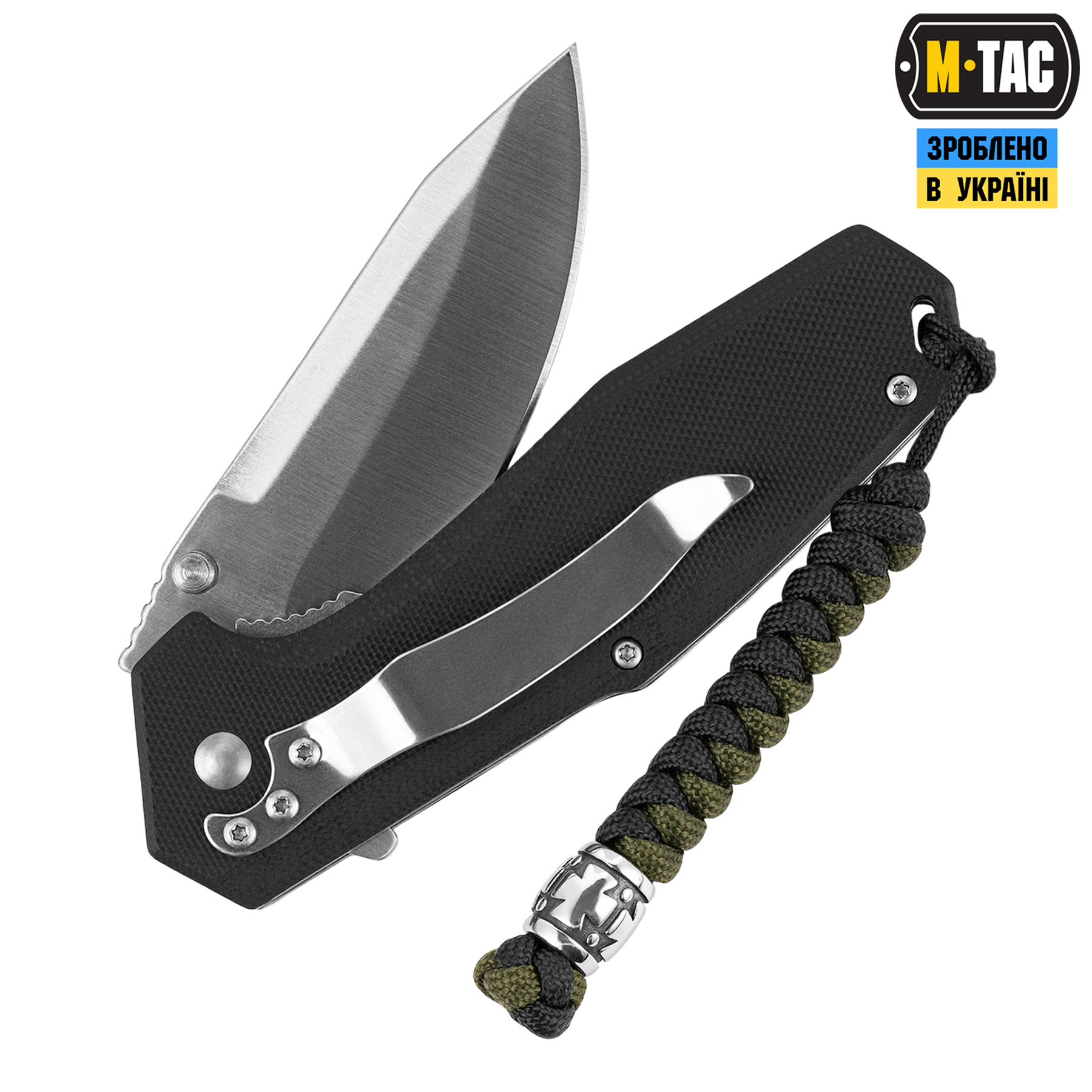 M-Tac темляк Viper Козацкий Крест V.2 Steel Black&Olive — 3