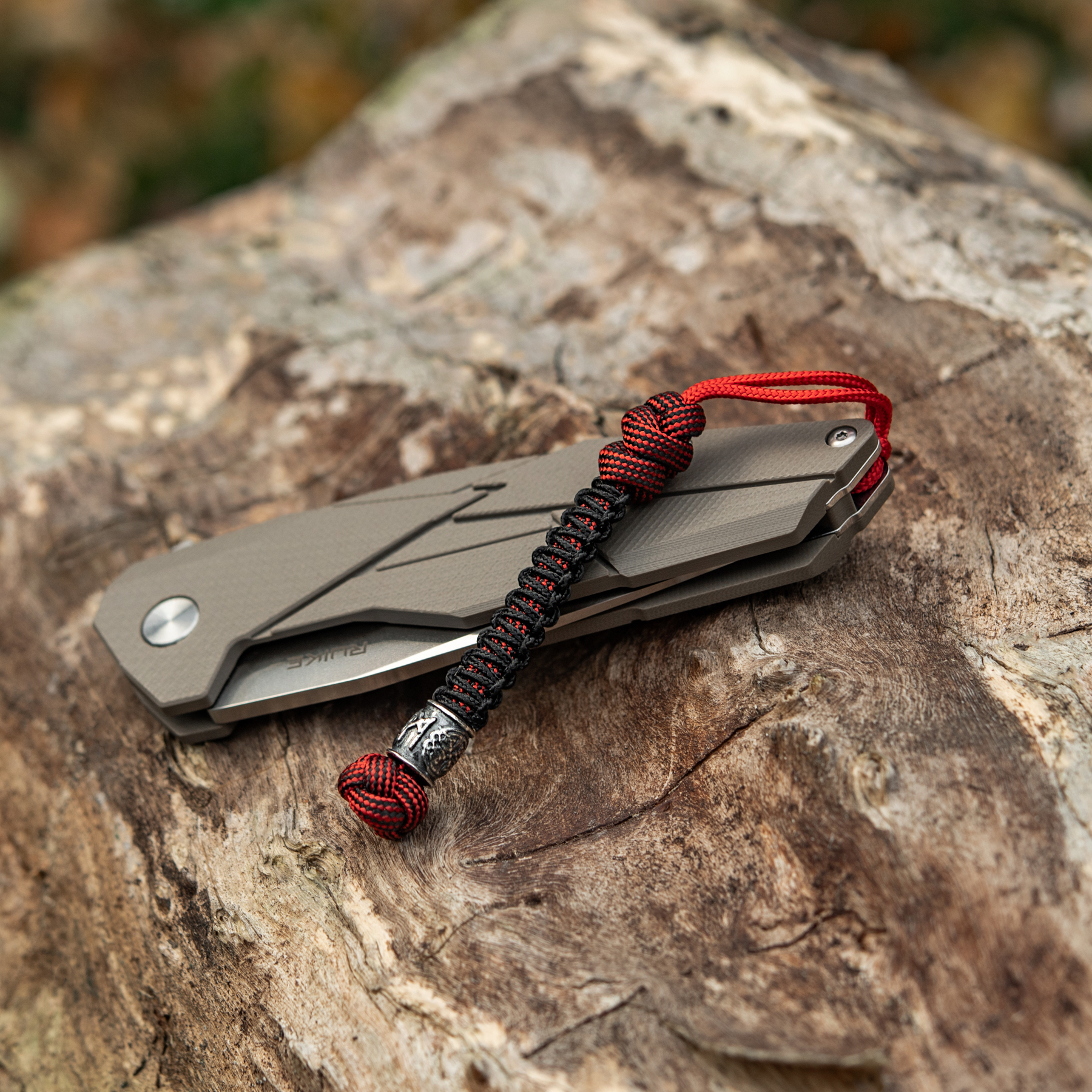 M-Tac темляк Scandinavian Mannaz Silver Black&Red — 14