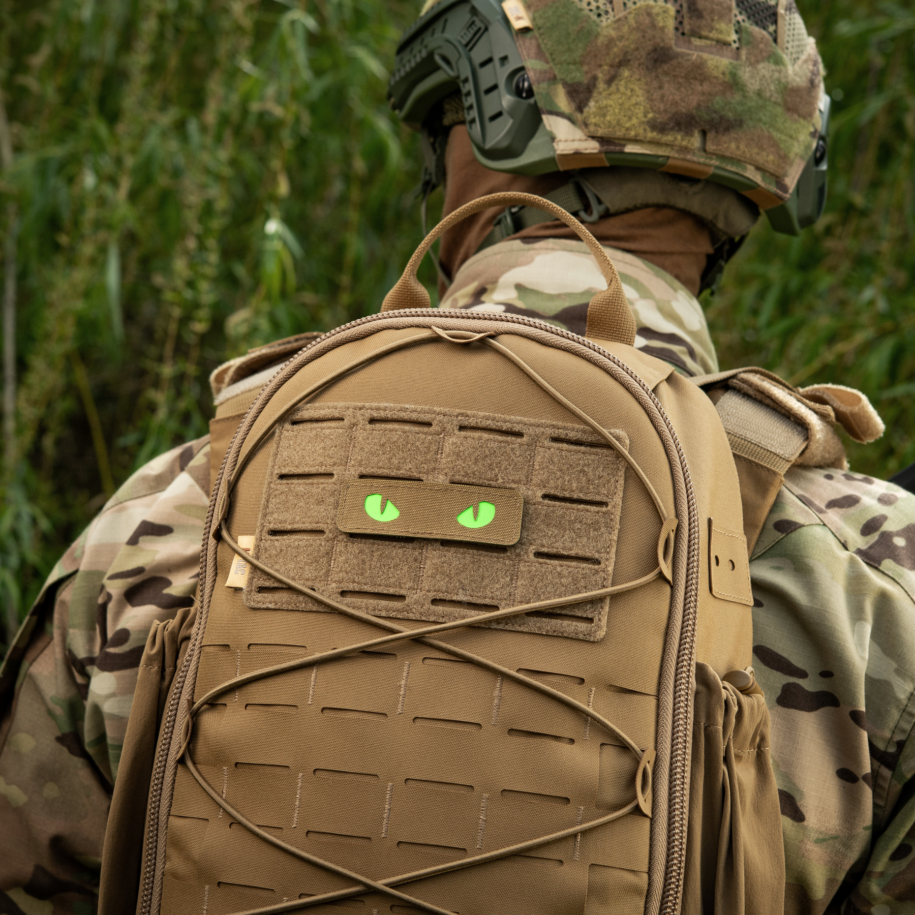 M-Tac нашивка Cat Eyes Laser Cut Coyote/Green/GID — 16