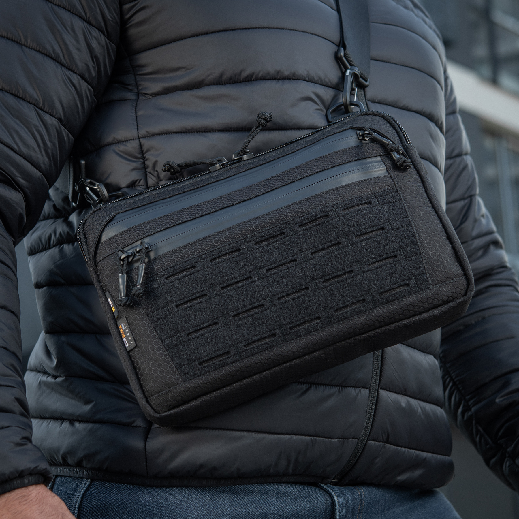 M-Tac сумка Admin Bag Medium Elite с липучкой Hex Black — 16