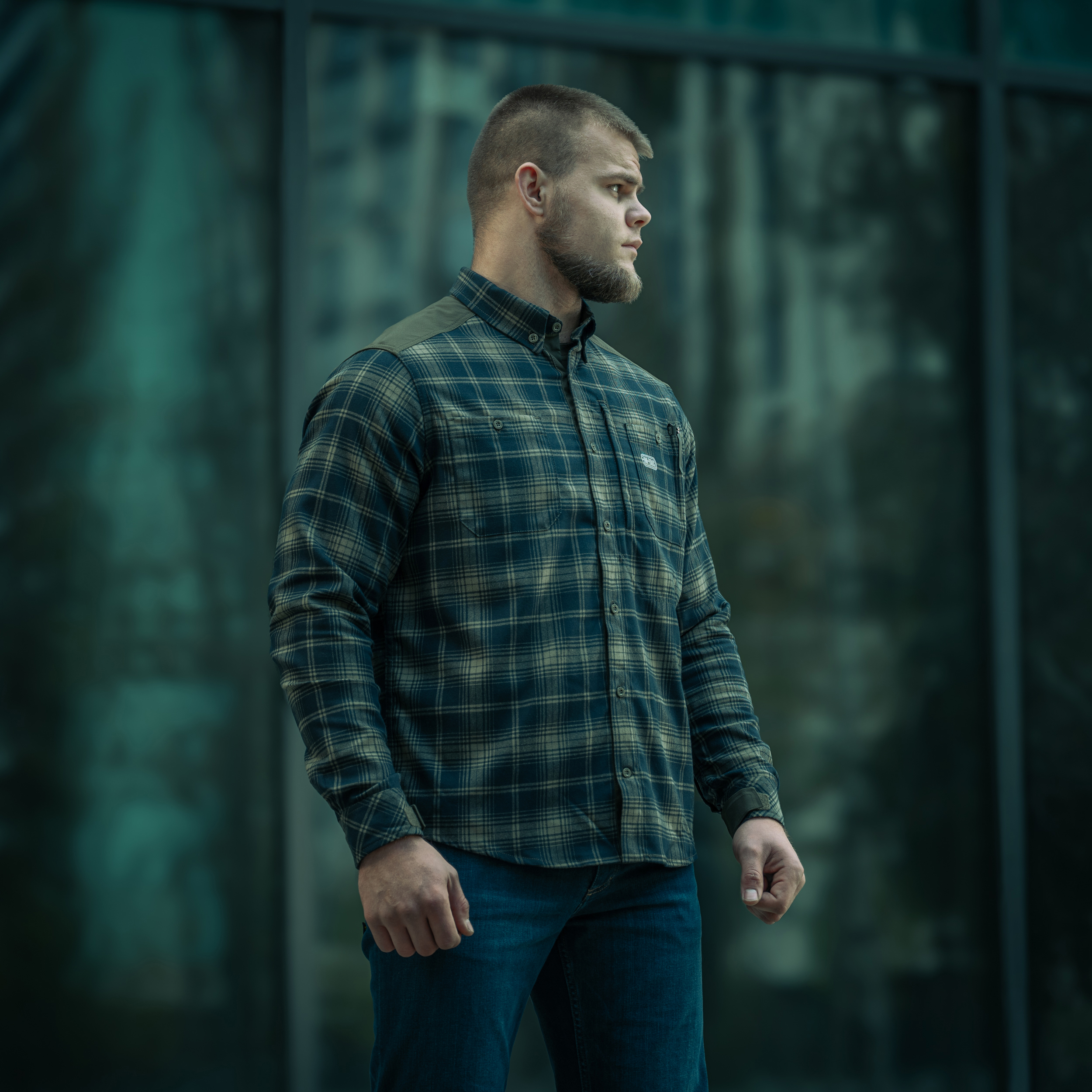 M-Tac рубашка Redneck Shirt Olive/Navy Blue — 35