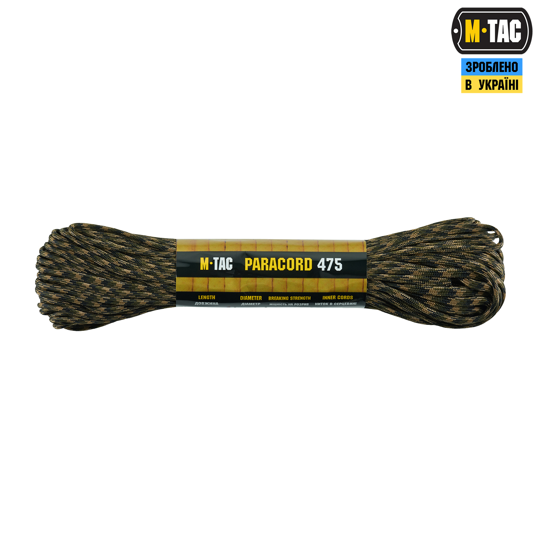 M-Tac паракорд 475 30m Woodland Marpat — 2