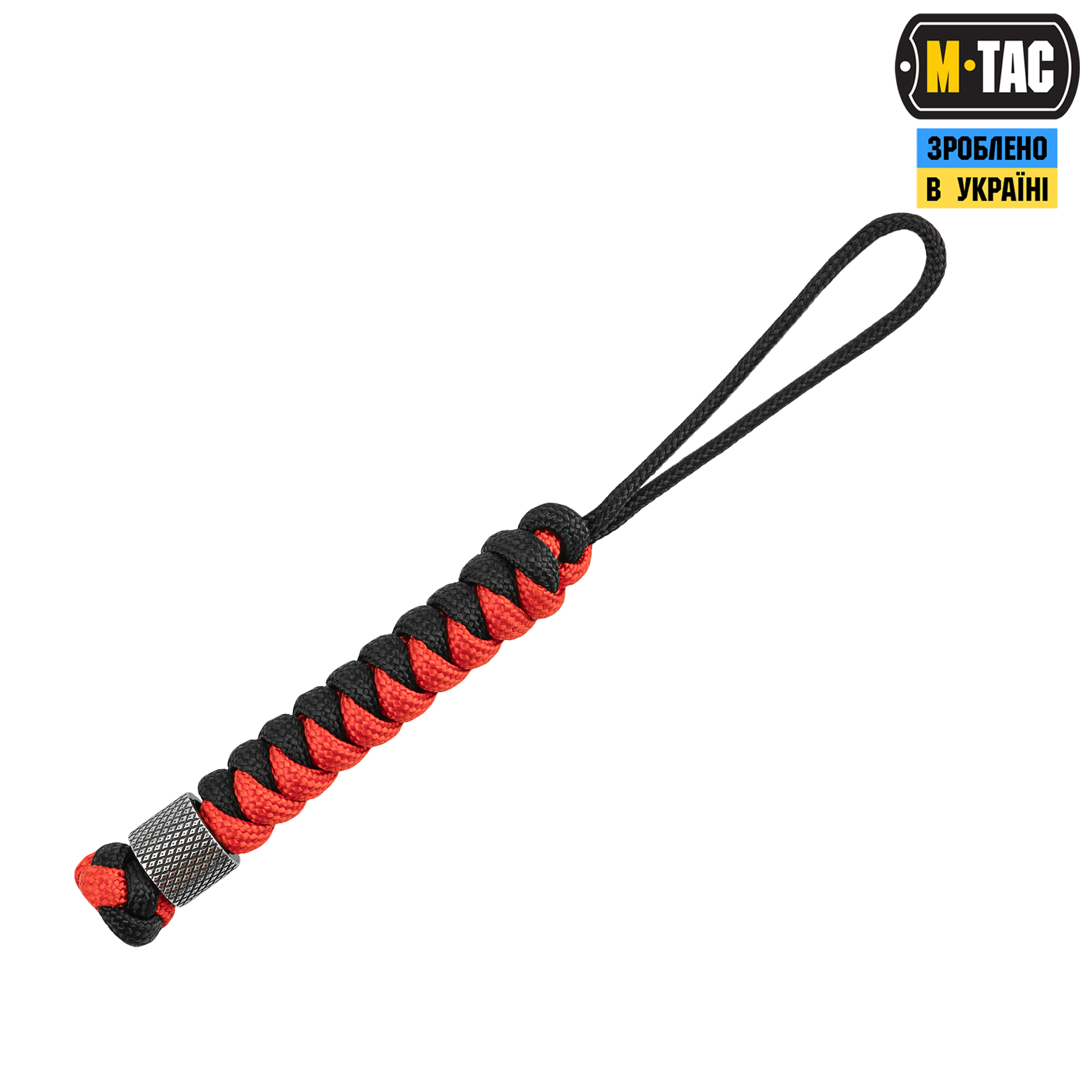 M-Tac темляк Viper Cylindre Stainless Steel Black&Red — 2