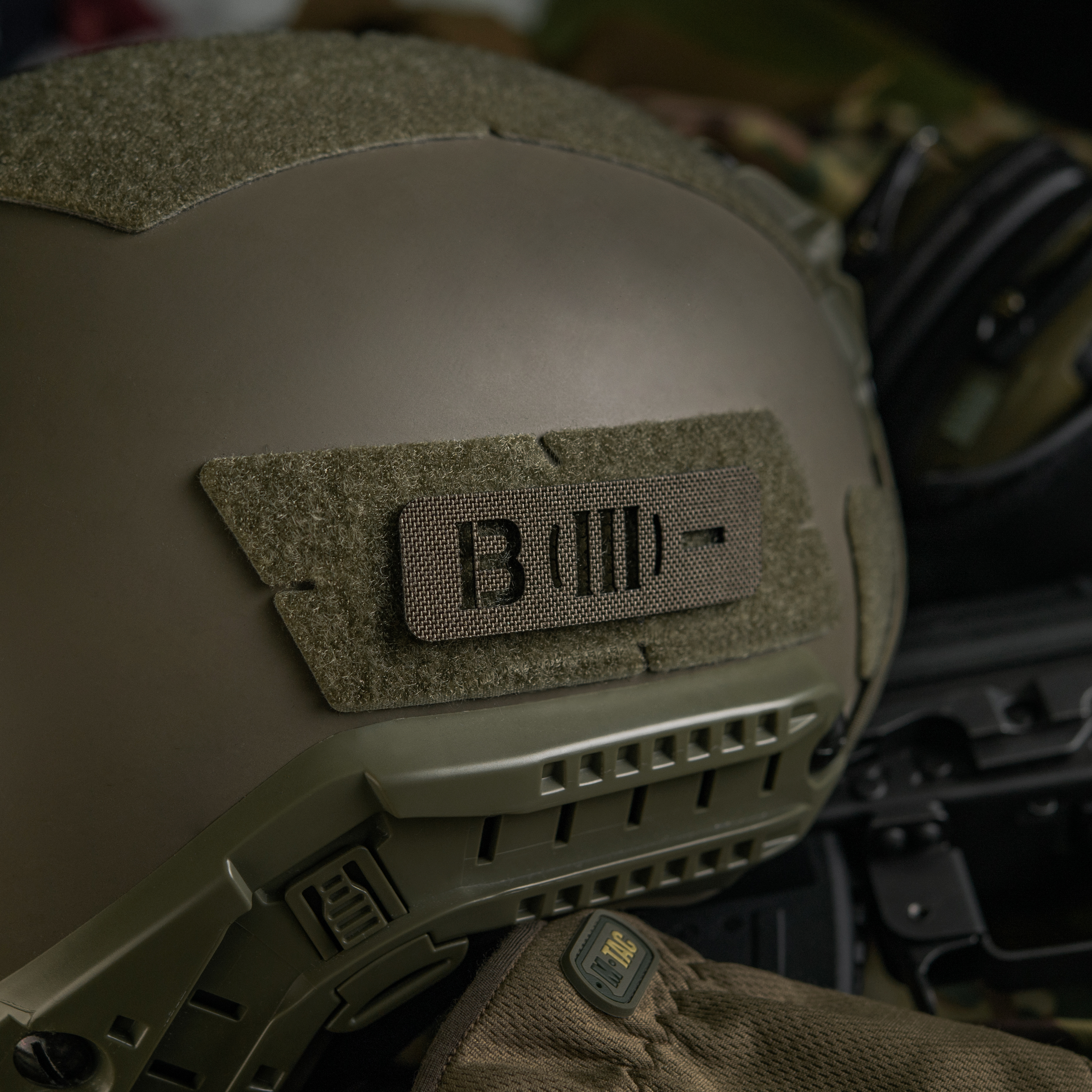 M-Tac нашивка группа крови B (III) - сквозная Laser Cut 25х80 Ranger Green — 4