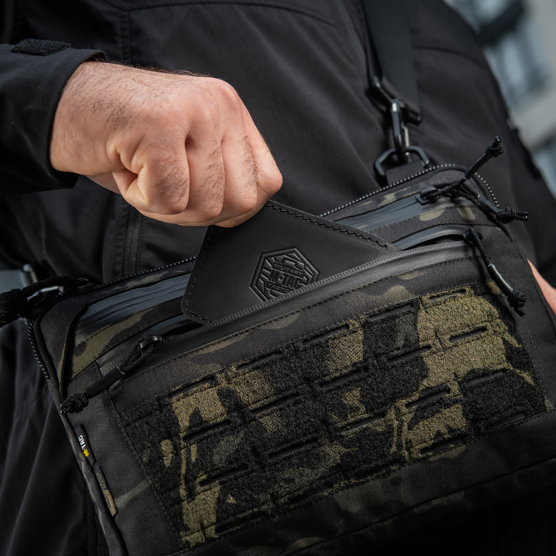 M-Tac сумка Admin Bag Medium Elite с липучкой Multicam Black/Black — 26