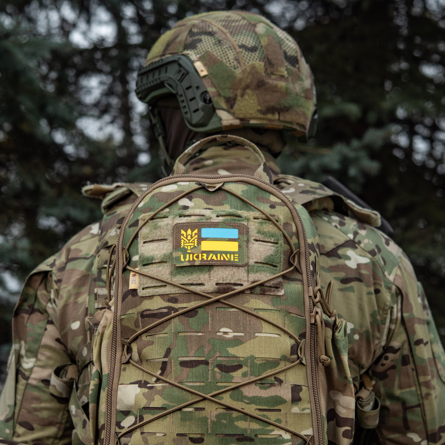 M-Tac нашивка Ukraine (с Тризубом) Laser Cut Multicam/Yellow/Blue/GID — 14
