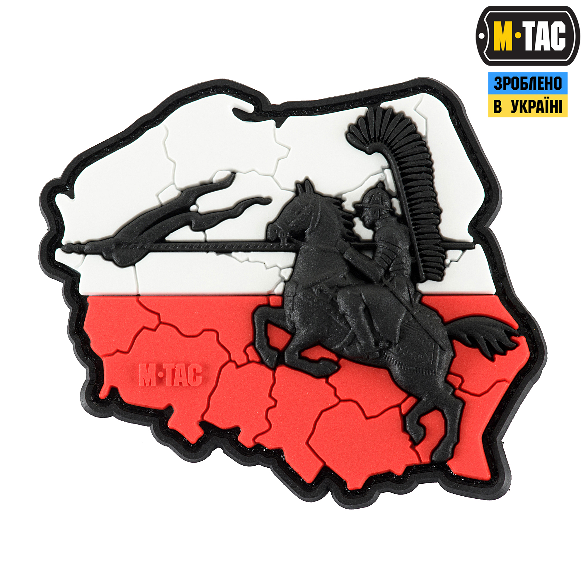 M-Tac нашивка Husaria 3D PVC Red/White — 2