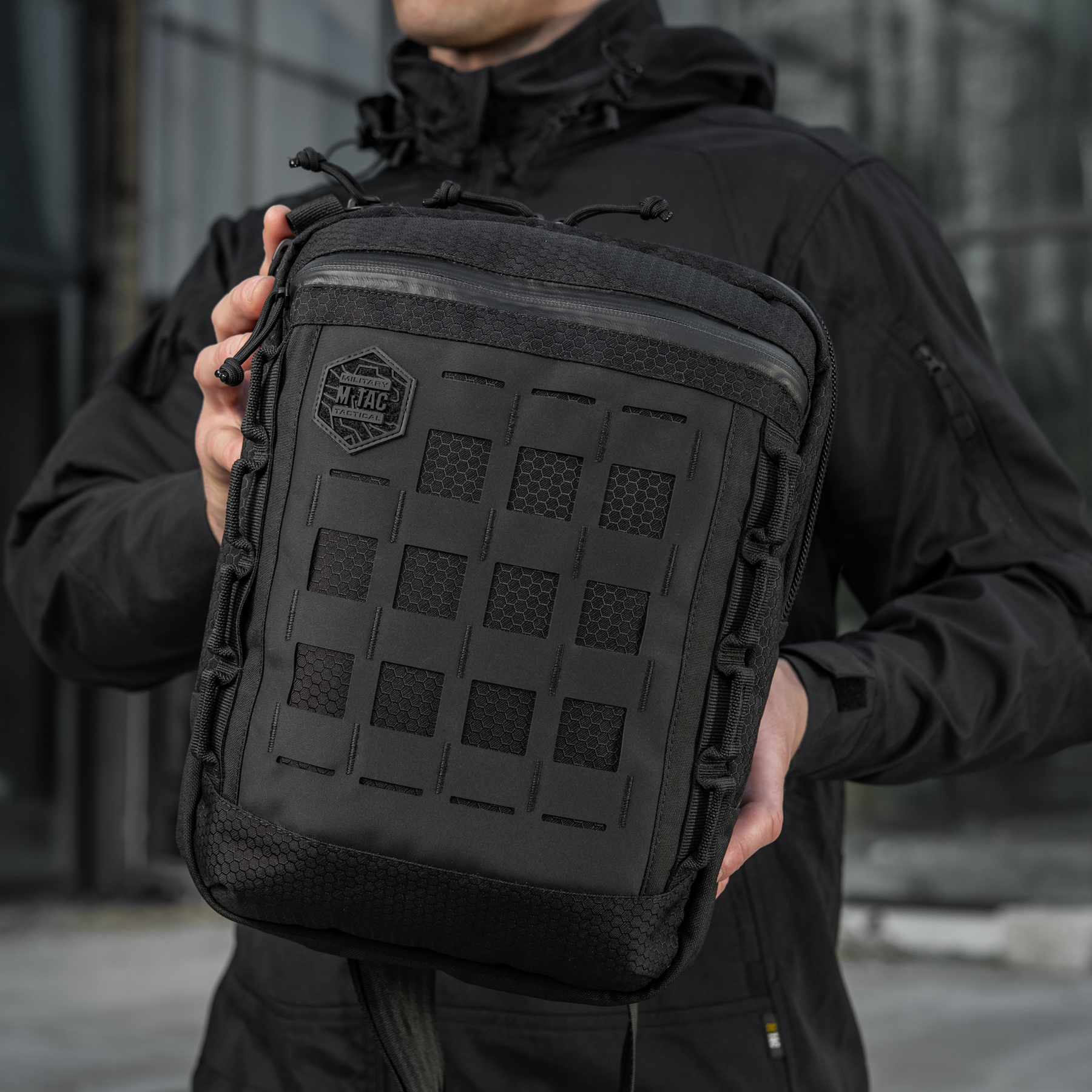 M-Tac сумка планшет Laser Cut Hex Black — 8
