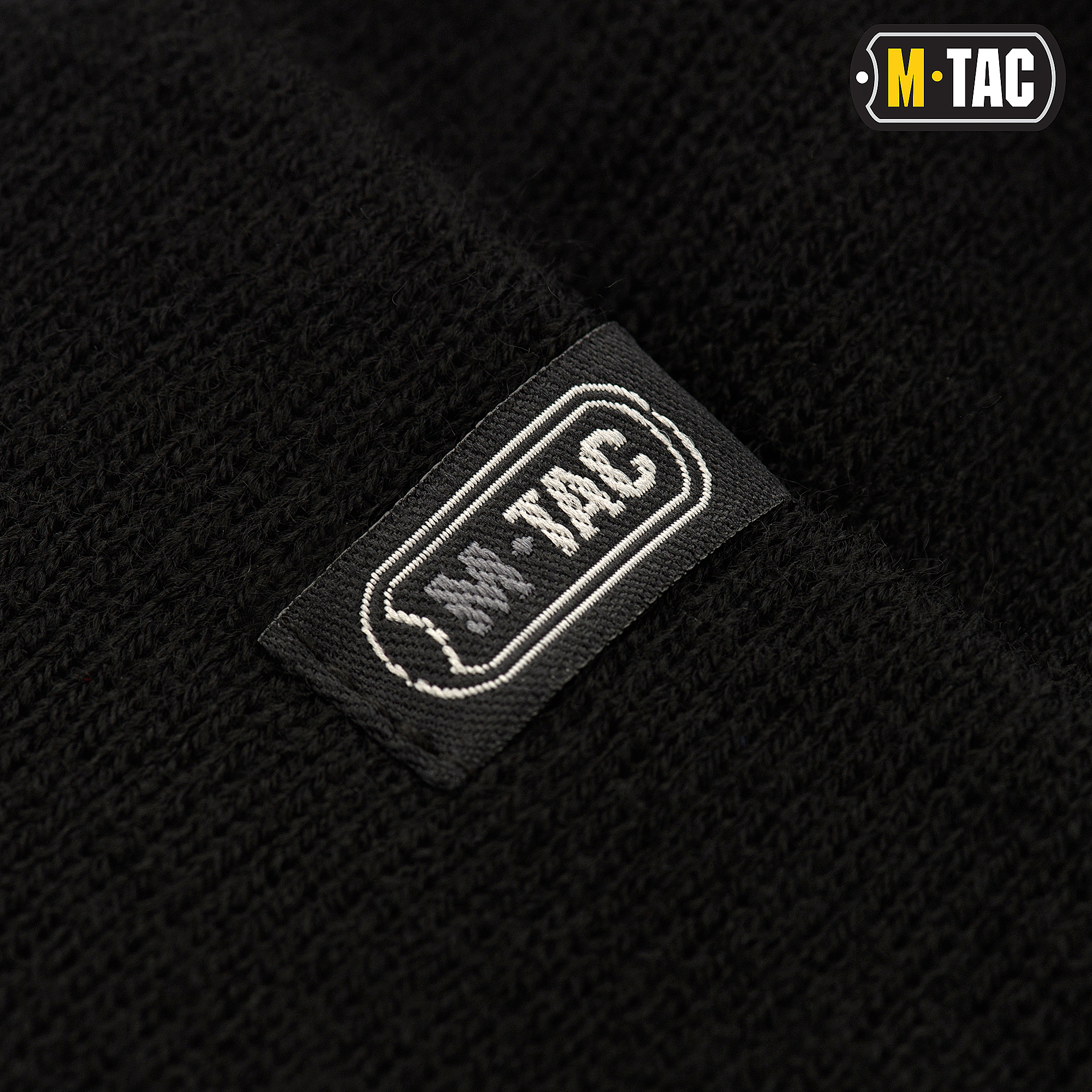 M-Tac шапка тонкая вязка 100% акрил Black — 7
