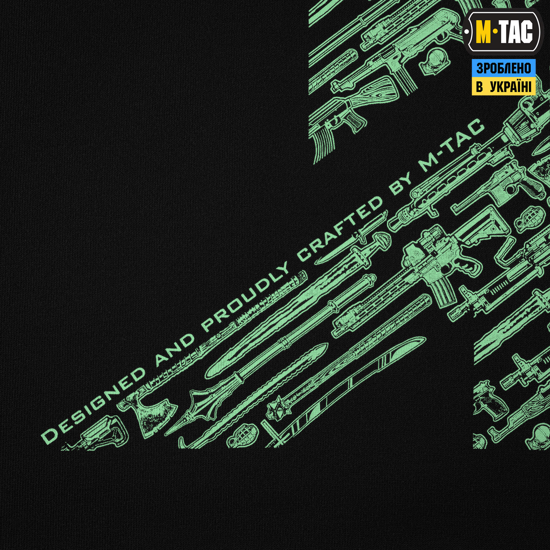 M-Tac футболка WAR Cotton Hard Black/Mint — 6