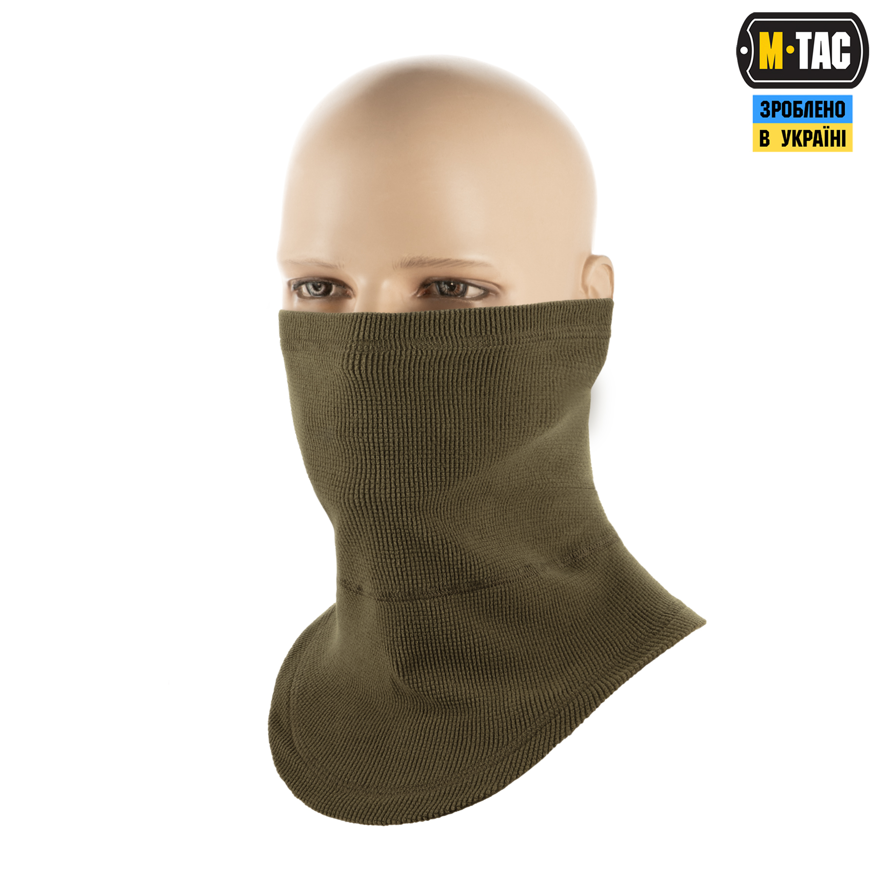 M-Tac шарф-труба анатомический микрофлис рип-стоп Dark Olive — 2