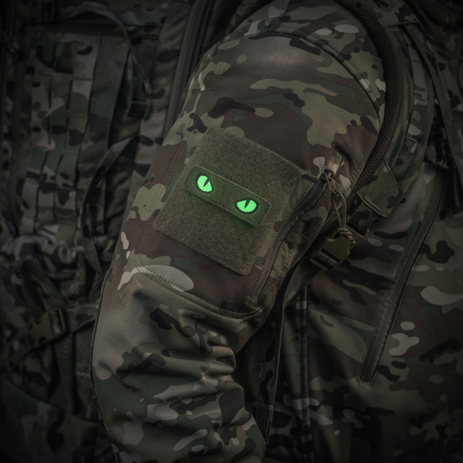 M-Tac нашивка Cat Eyes (Type 2) Laser Cut Coyote/GID — 7