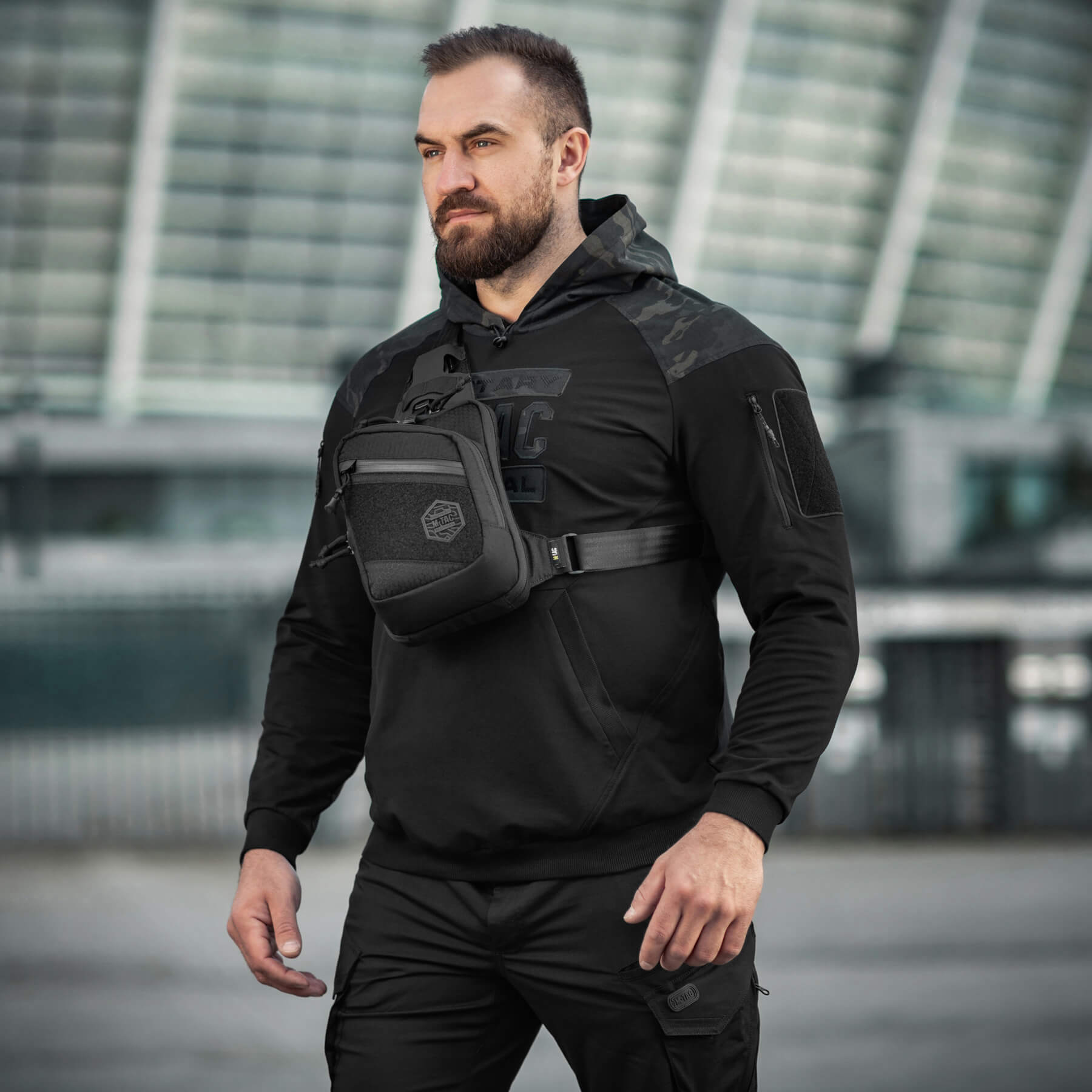 M-Tac сумка Sling Pistol Bag Hex с липучкой Black — 9