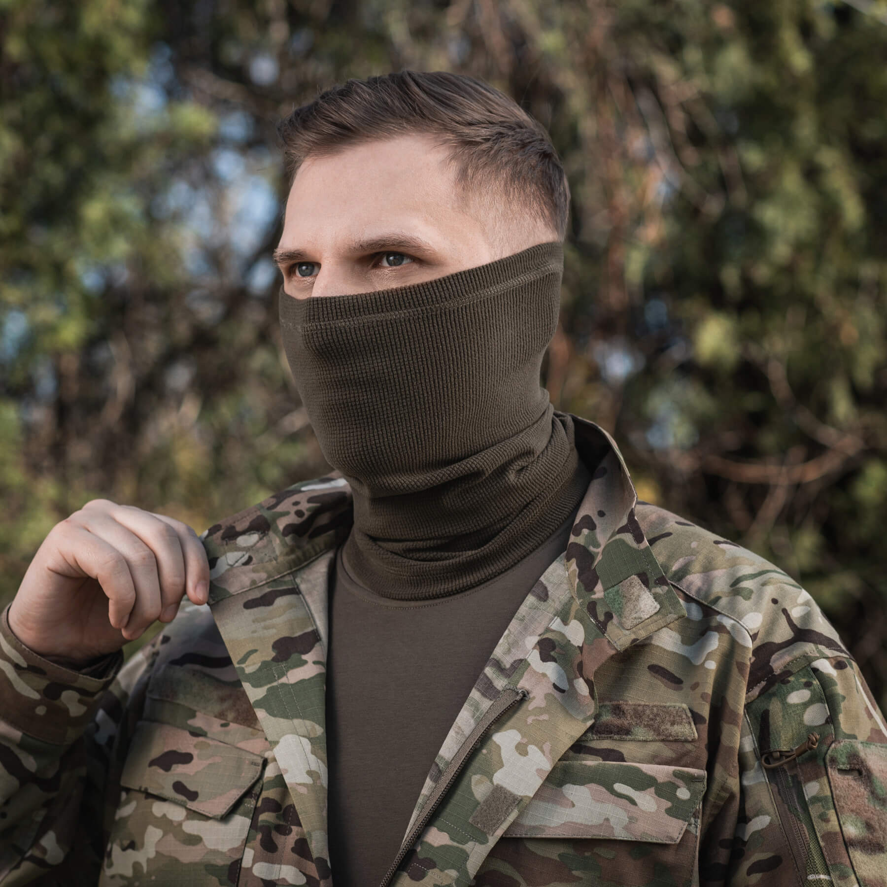 M-Tac шарф-труба длинный микрофлис рип-стоп Dark Olive — 16