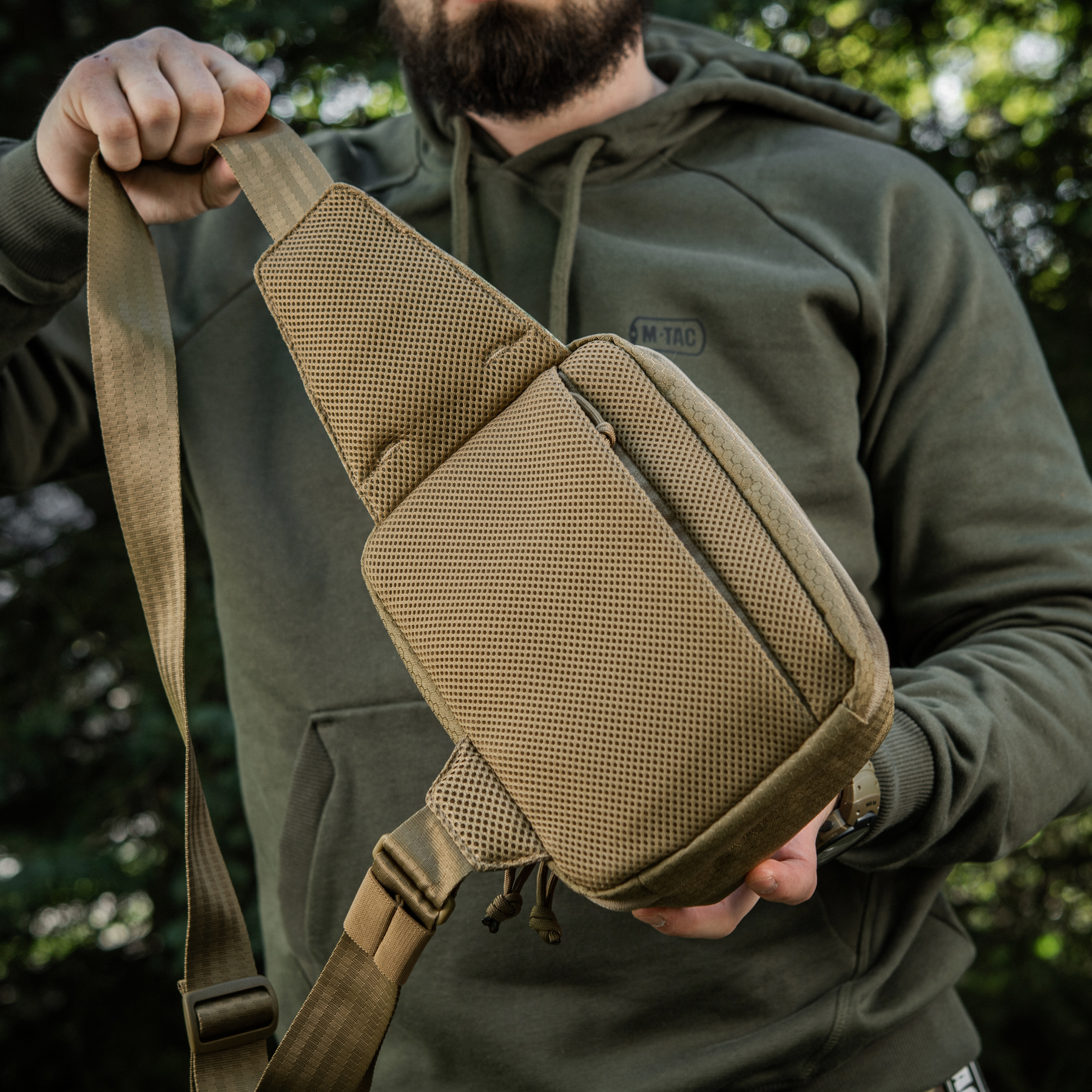 M-Tac сумка Sling Pistol Bag Elite Hex с липучкой Multicam/Coyote — 21
