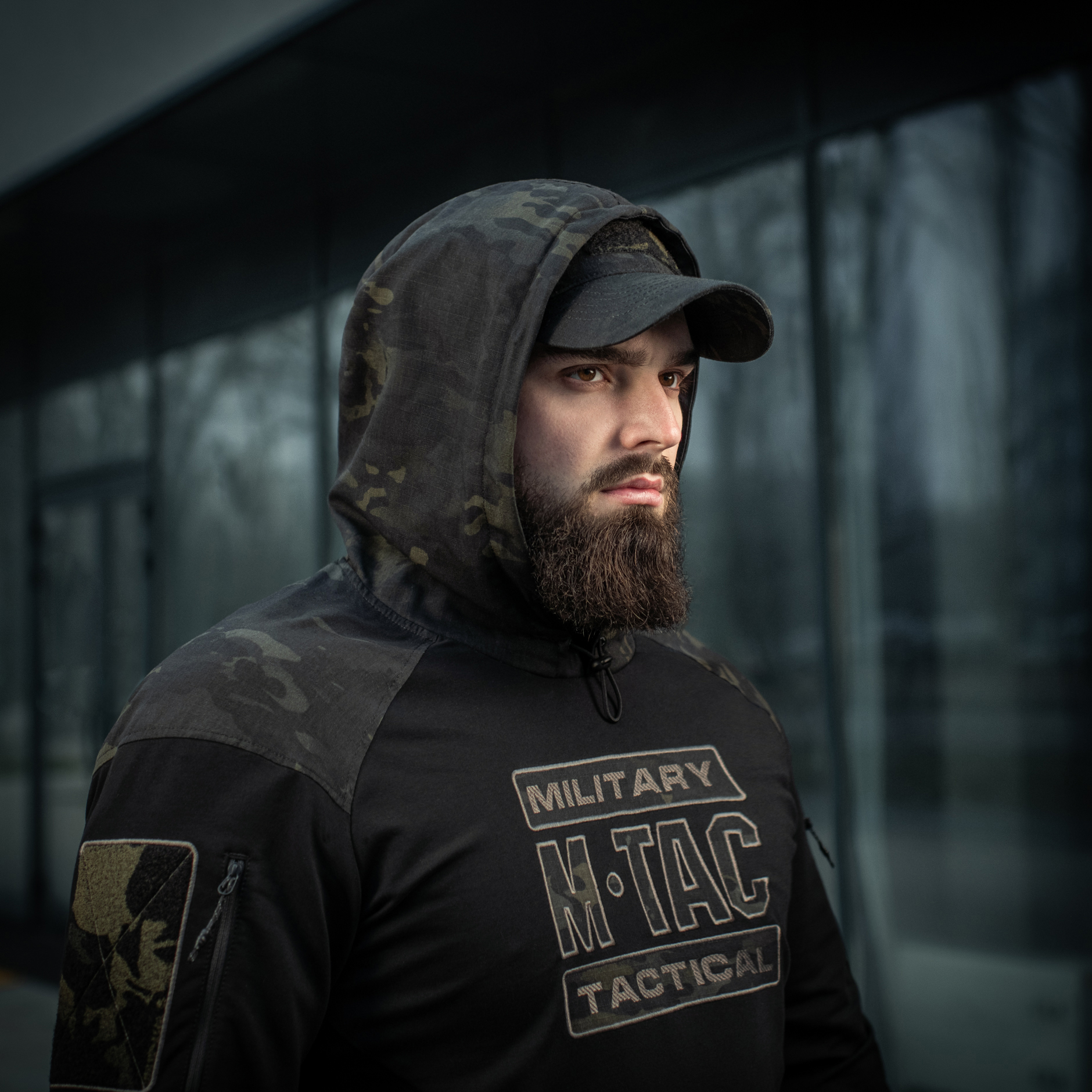 M-Tac кофта Hoodie Combat Black Multicam — 14