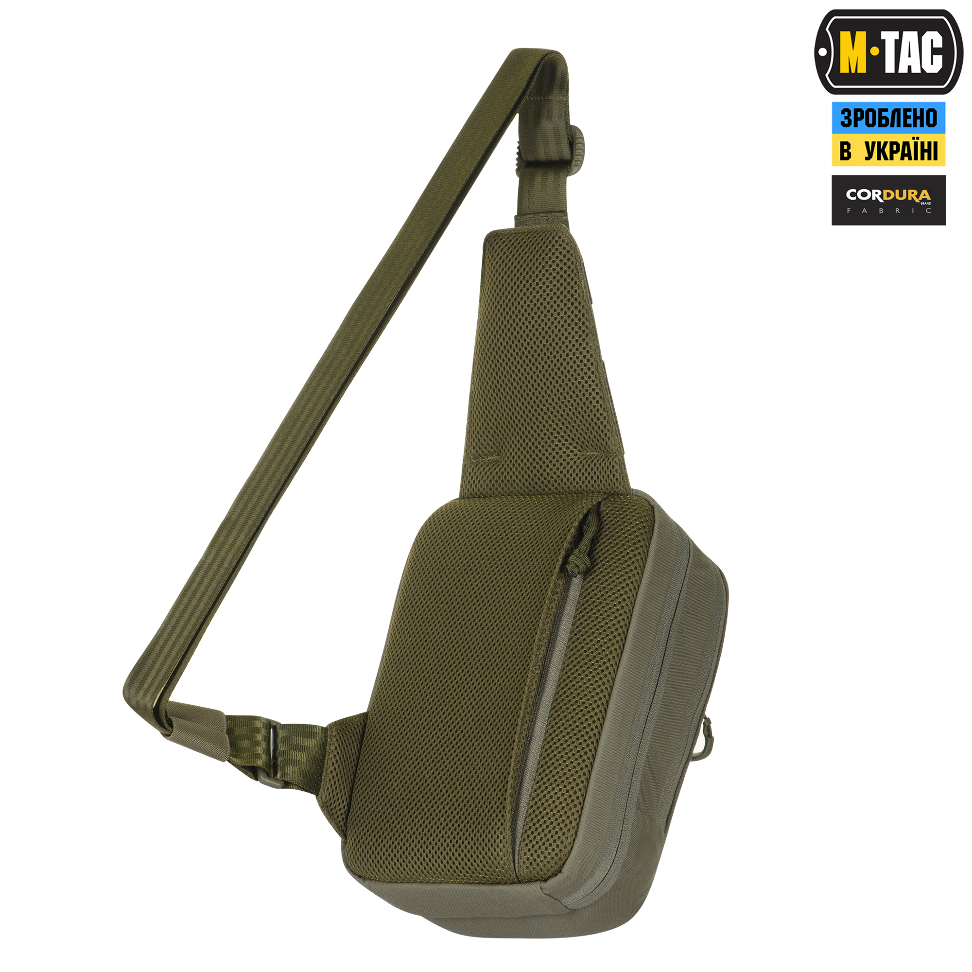 M-Tac сумка Sling Pistol Bag Elite Hex с липучкой Ranger Green — 3