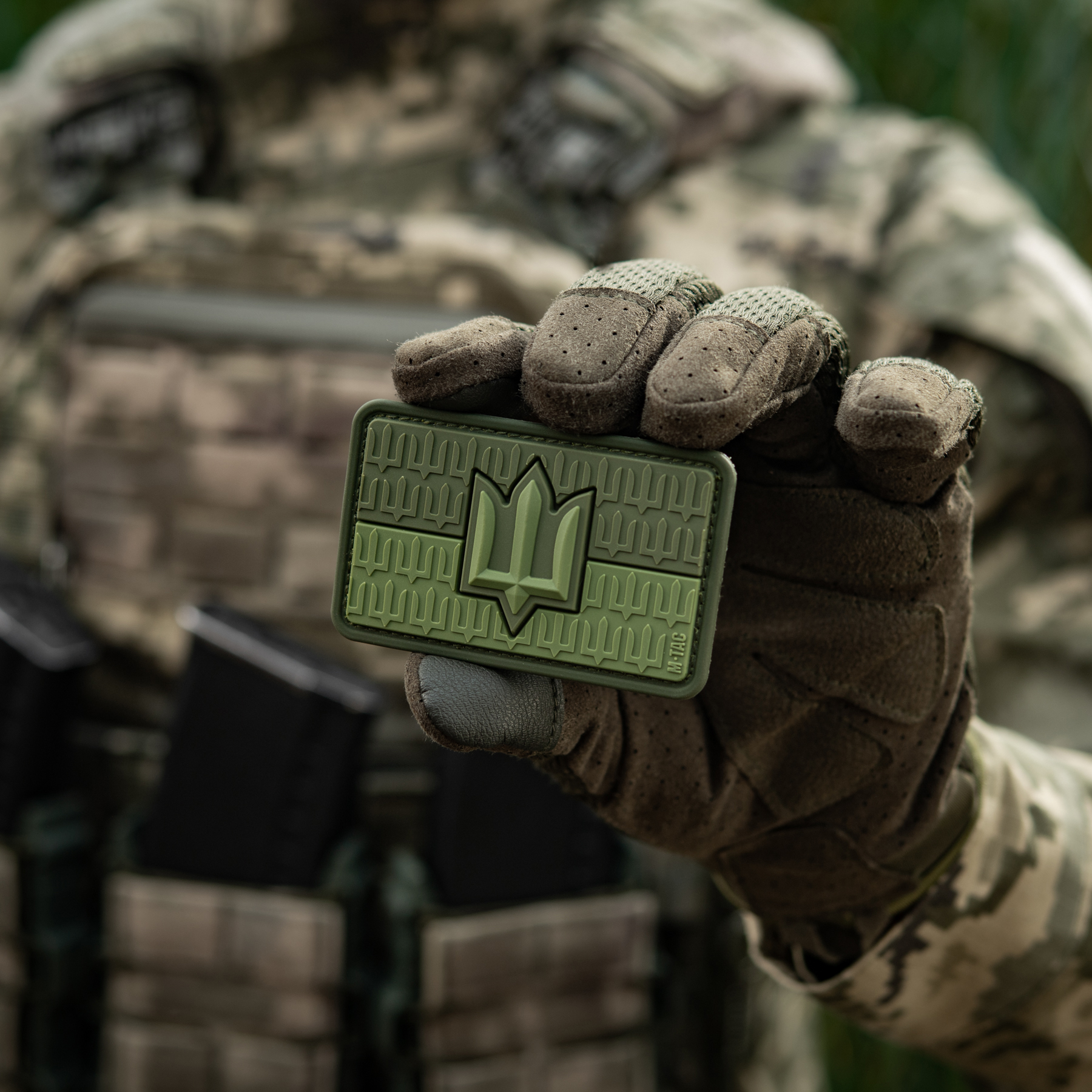 M-Tac нашивка прапор України з тризубом ЗСУ PVC Olive — 10
