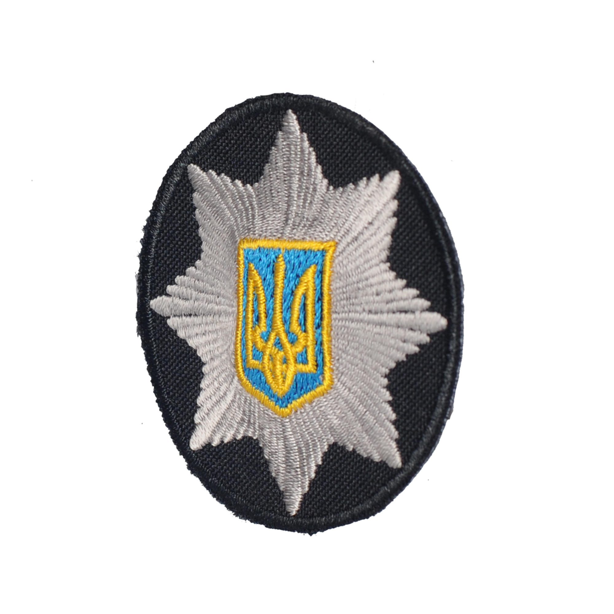 Кокарда Полиция круглая 6 см черная — 3