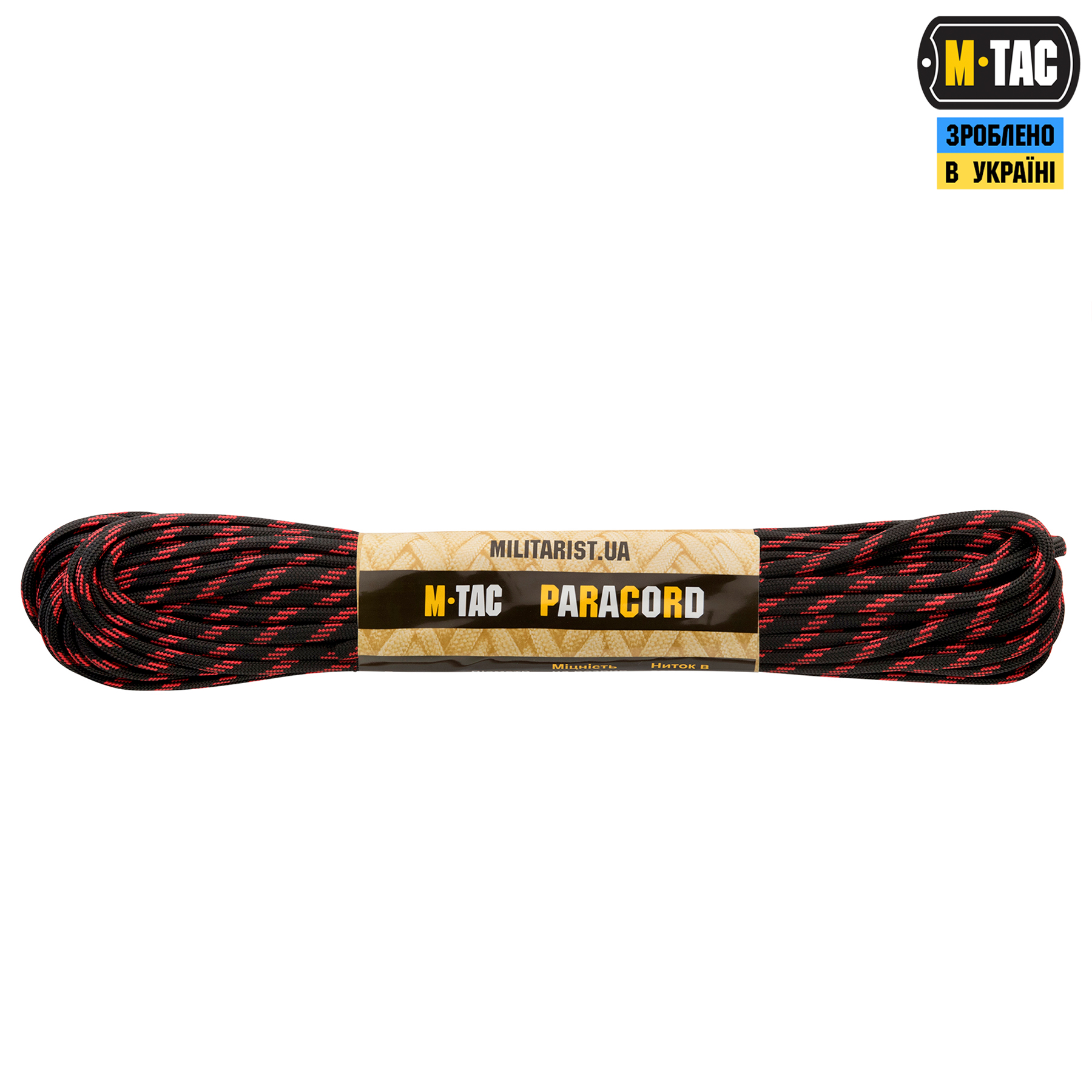 M-Tac паракорд 550 type III 15m Thin Red Line — 2