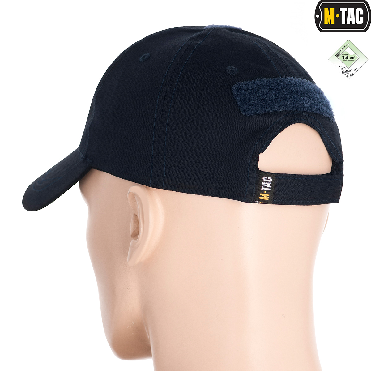 M-Tac бейсболка с липучкой Flex рип-стоп Dark Navy Blue — 3